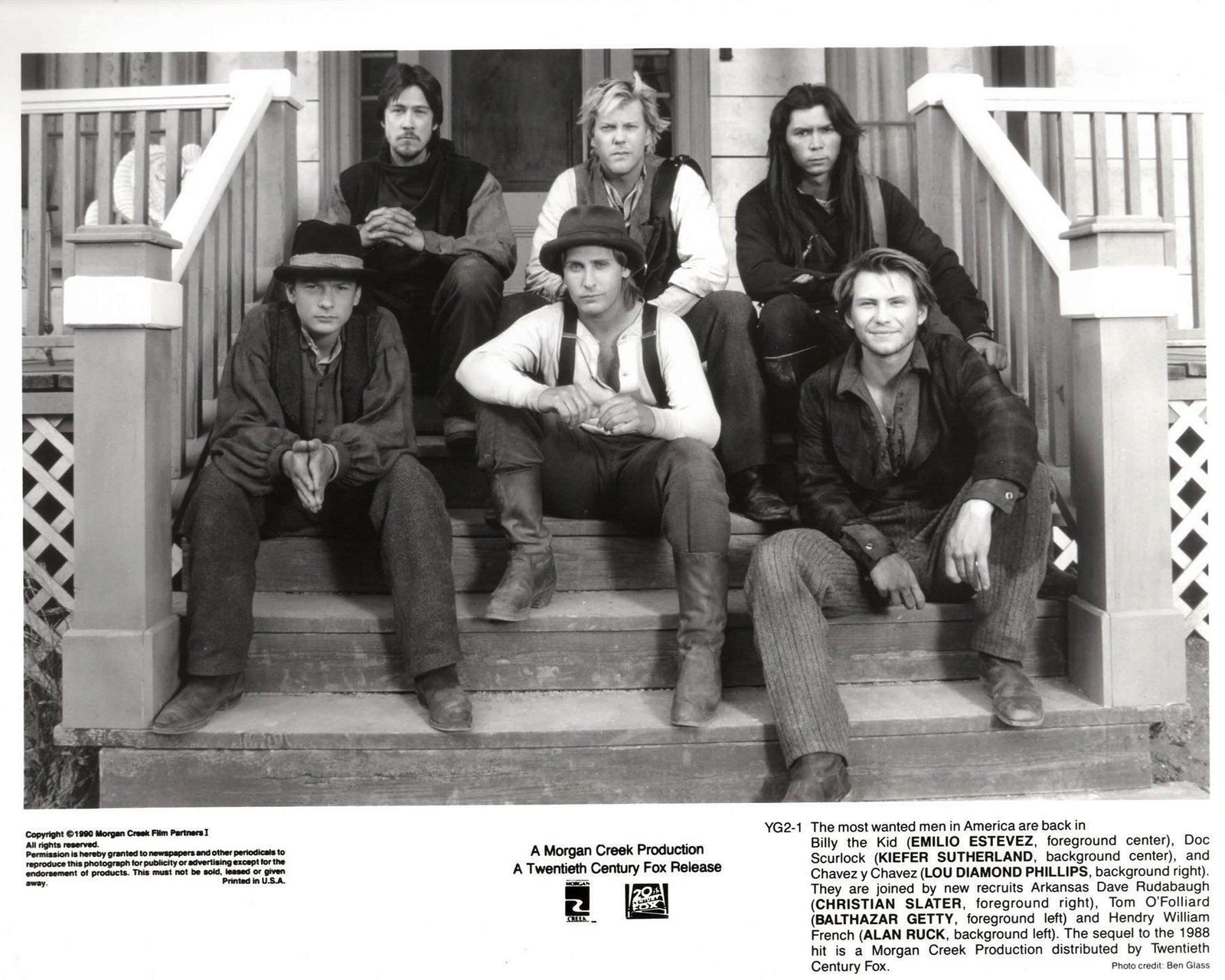 Photo de presse du film Young Guns (1988), encadrée photo vinterior