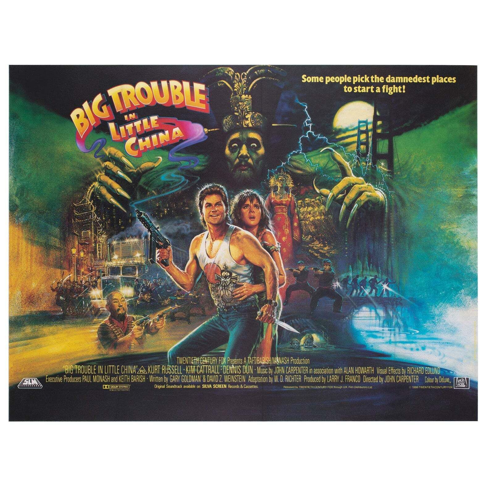 Affiche de cinéma Big Trouble In Little China 1986 UK Quad, Brian Bysouth