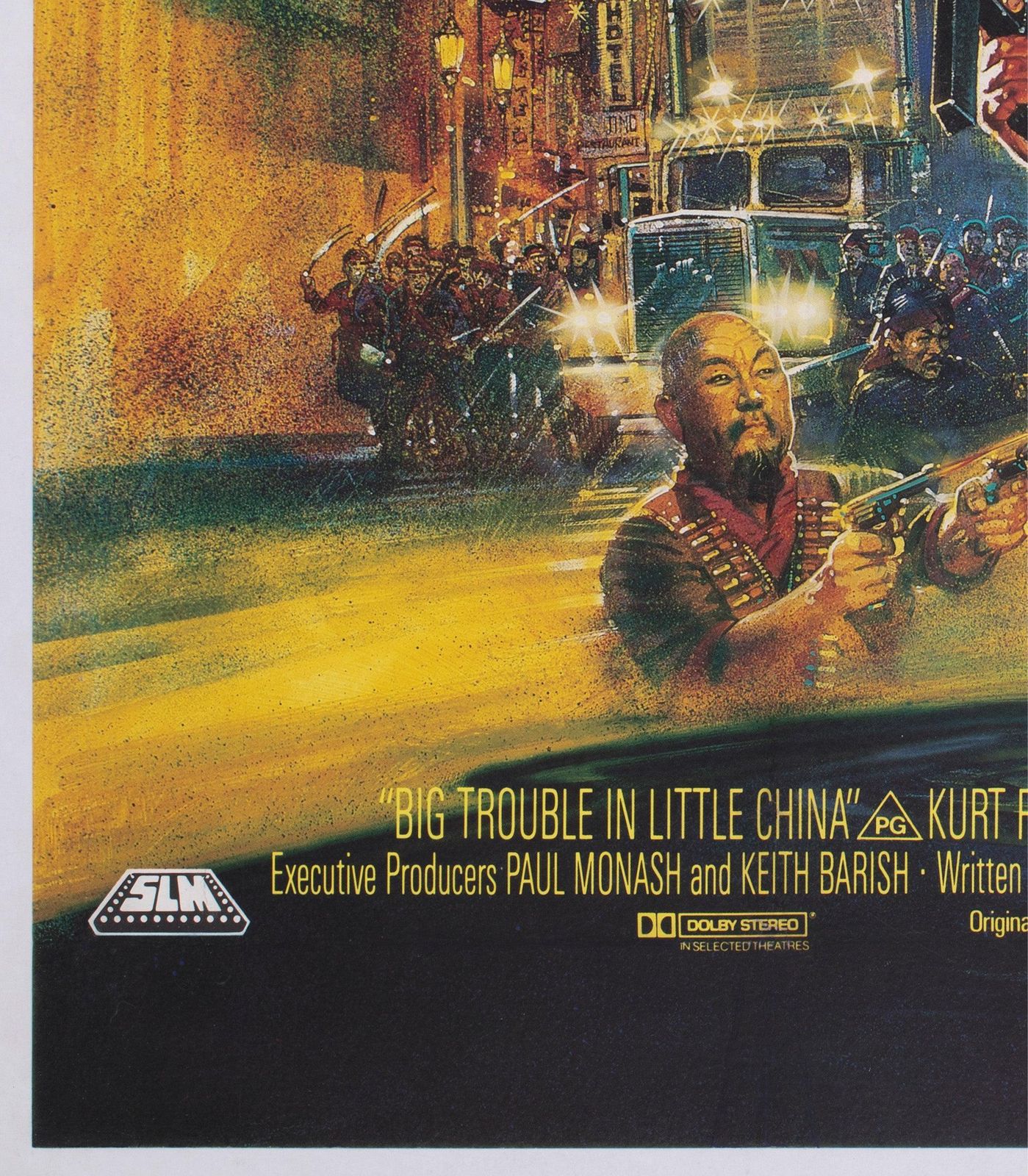 Affiche de cinéma Big Trouble In Little China 1986 UK Quad, Brian Bysouth photo vinterior