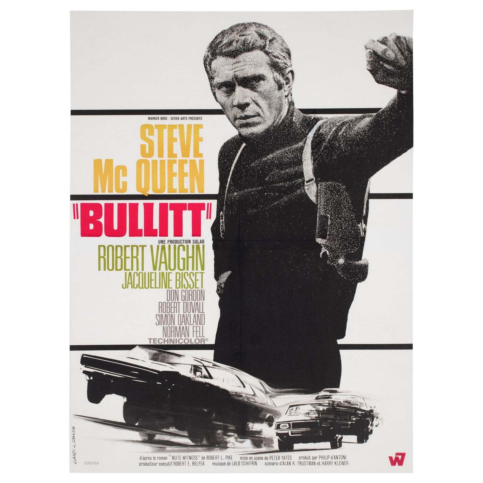 Affiche de cinéma française Moyenne Bullitt 1968, Michel Landi