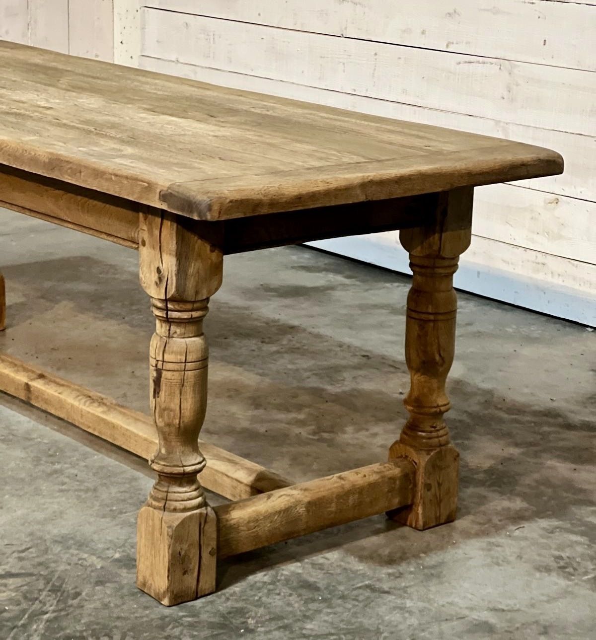 Quality Bleached Oak Farmhouse Dining Table photo Furniture