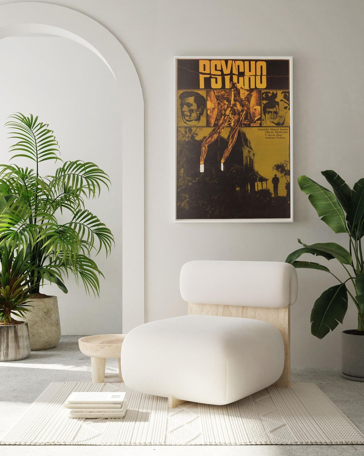 "Psycho", Tsjechische A1 filmposter, 1970, Hitchcock photo furniture