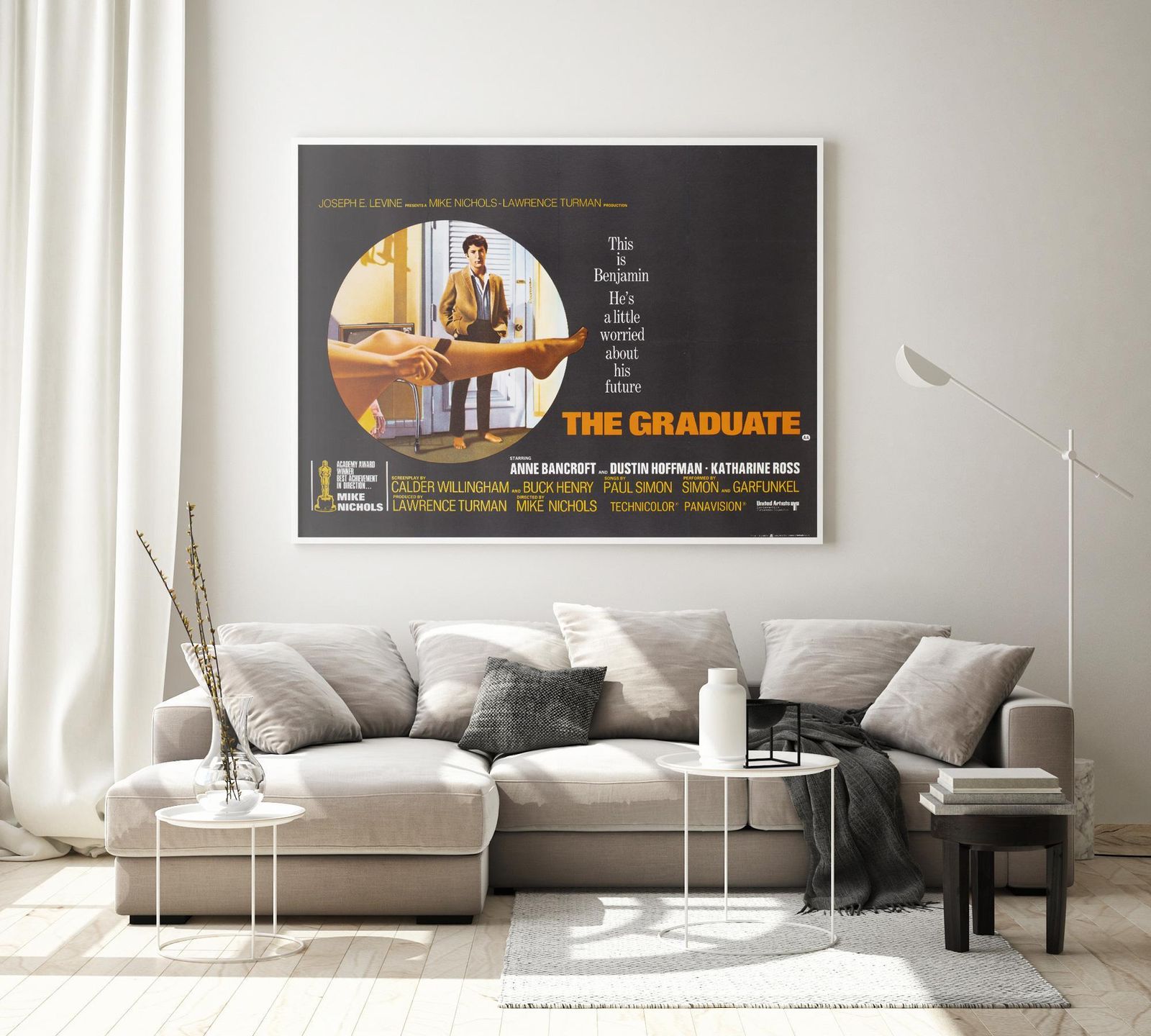 The Graduate 1967 Uk Quad Film Movie Poster photo furniture