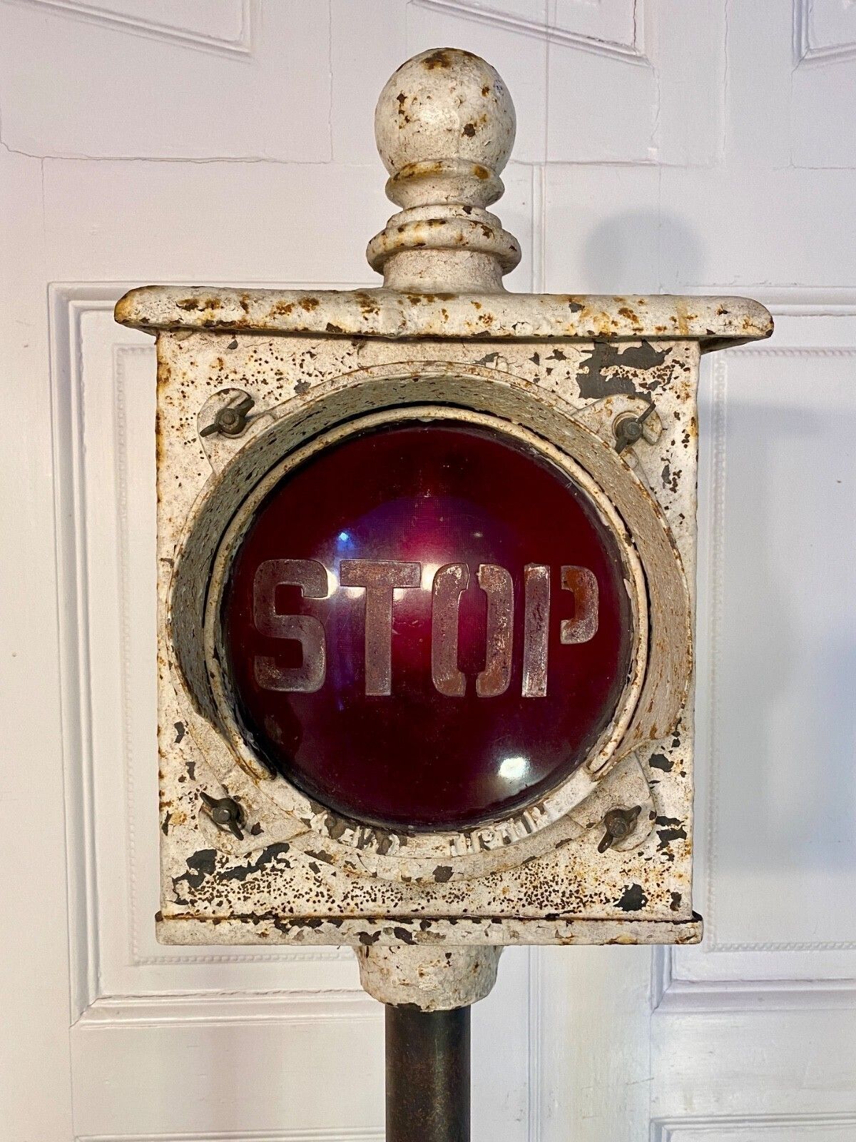 An Original Early Rare Single Stop Traffic Light By Revo Circa 1930s. photo for sale