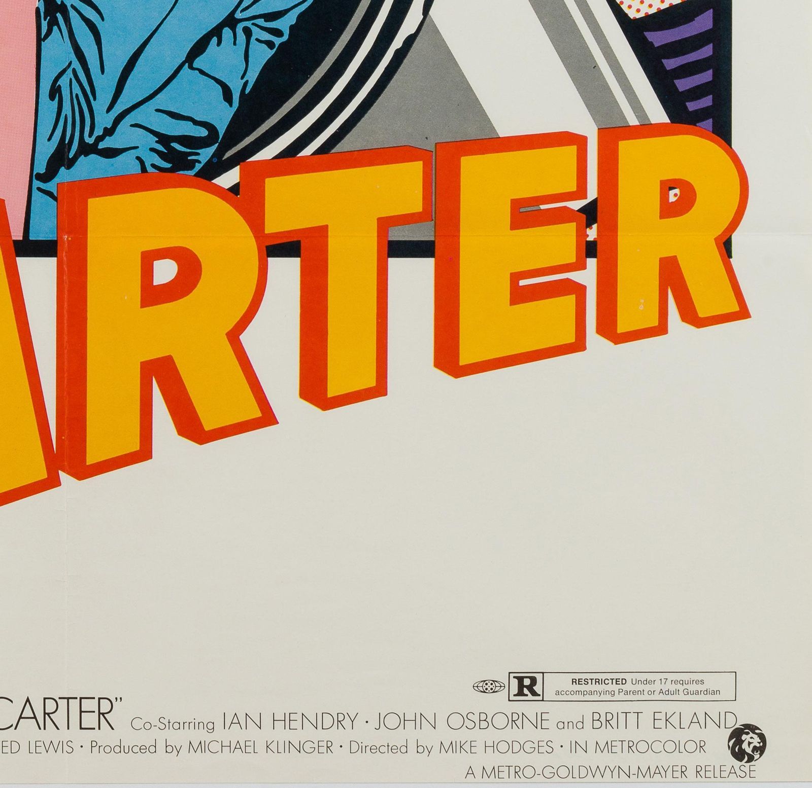 Affiche de cinéma Get Carter, format US, John Van Hamersveld, 1971 photo vinterior