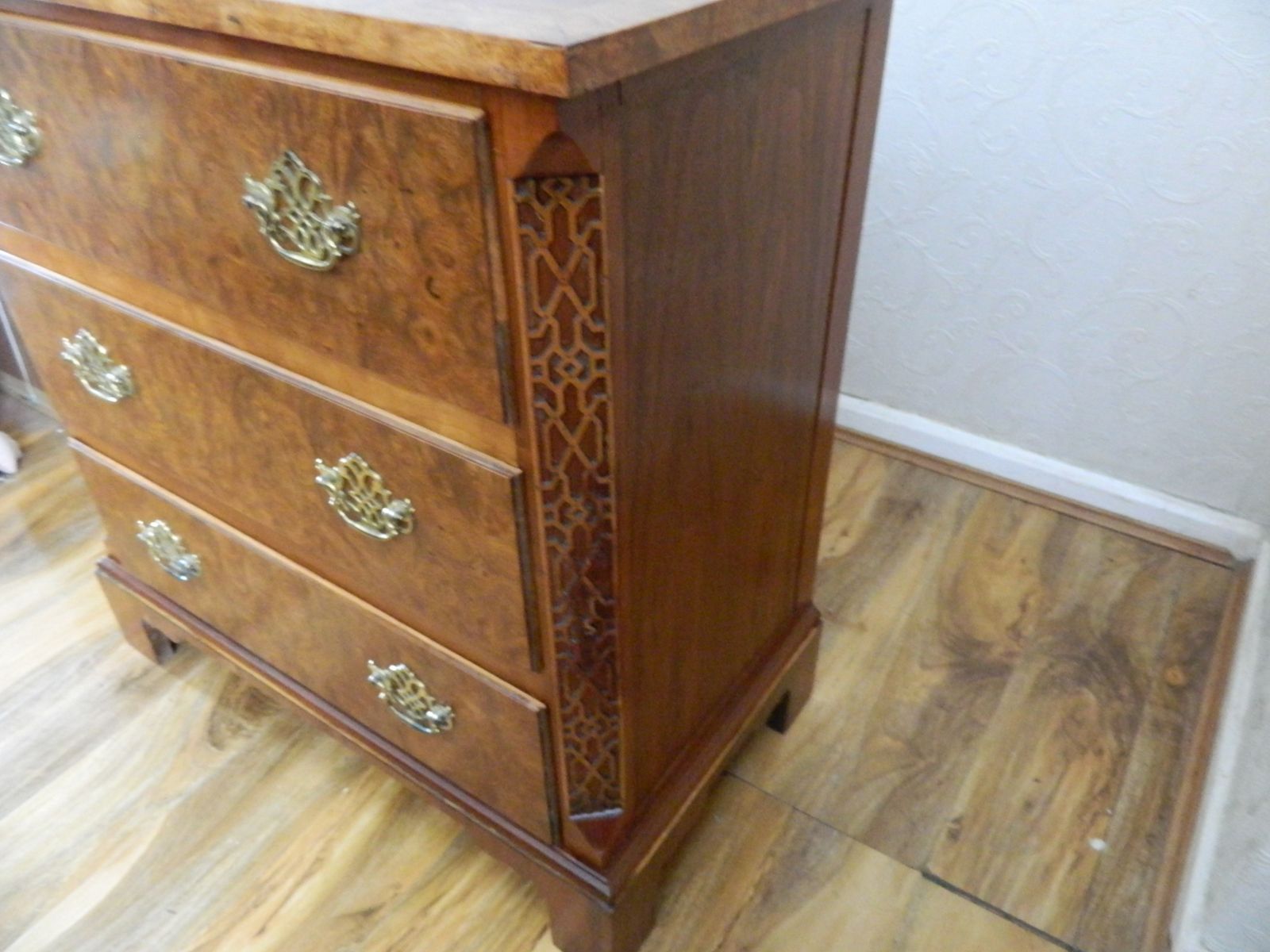 photo furniture Baker Furniture Walnut Chest Of Drawers Chippendale Style