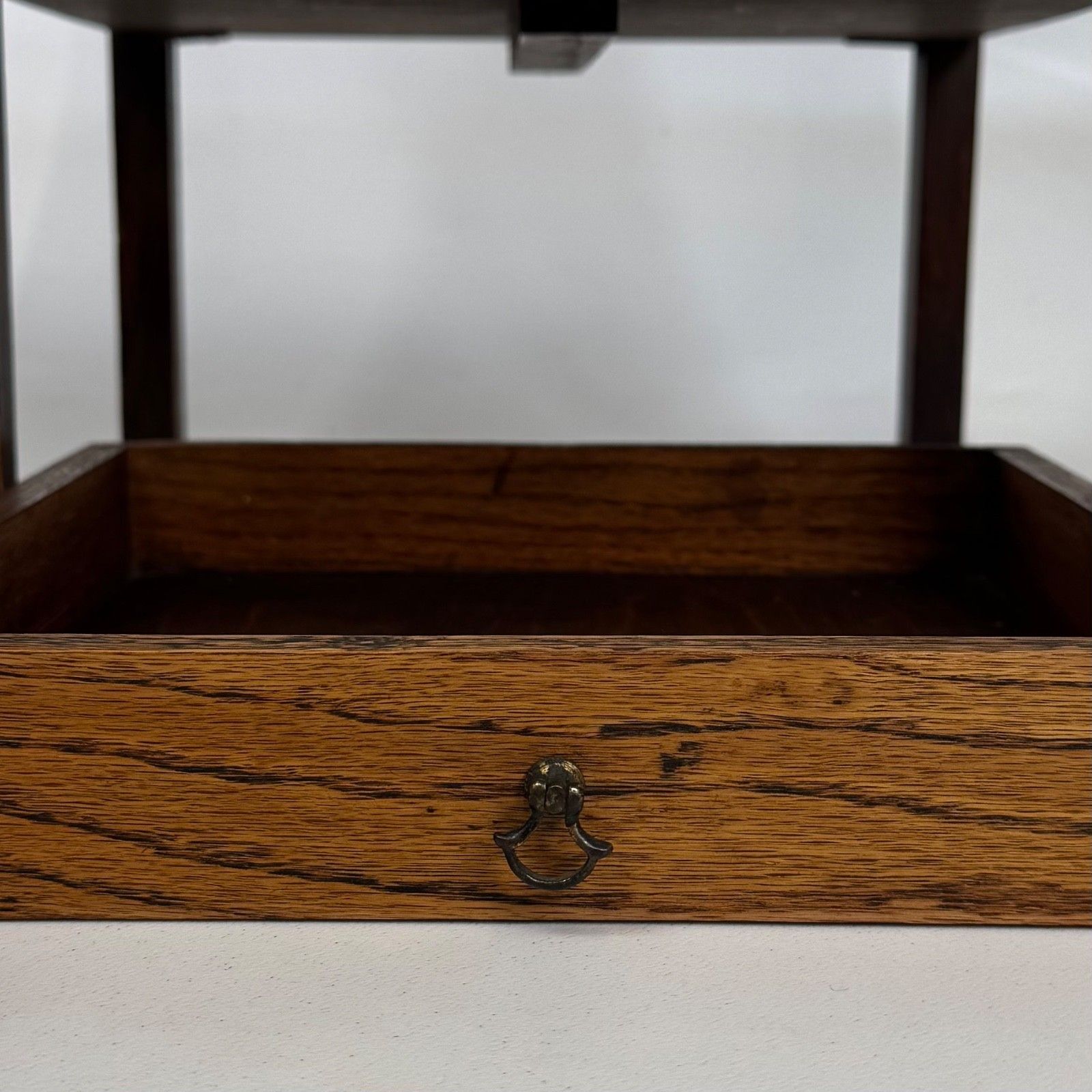 Furniture Antique 20th Century Small Edwardian Side Table In Oak ( Af 5526 ) photo