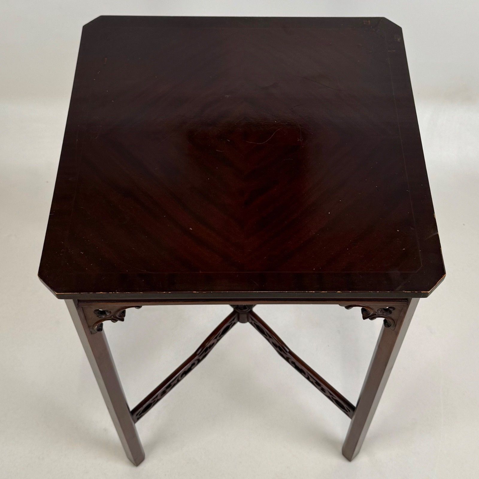 photo furniture Antique 20th Century Decorative Side Table In Mahogany ( Af 5531 )