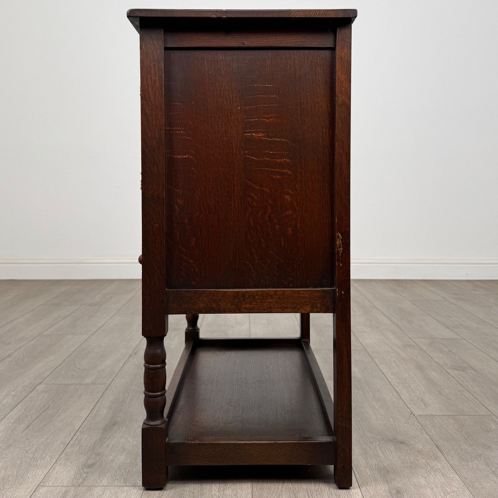 Antique 20th Century Linenfold Cupboard In Oak ( Af 5489 ) photo Furniture