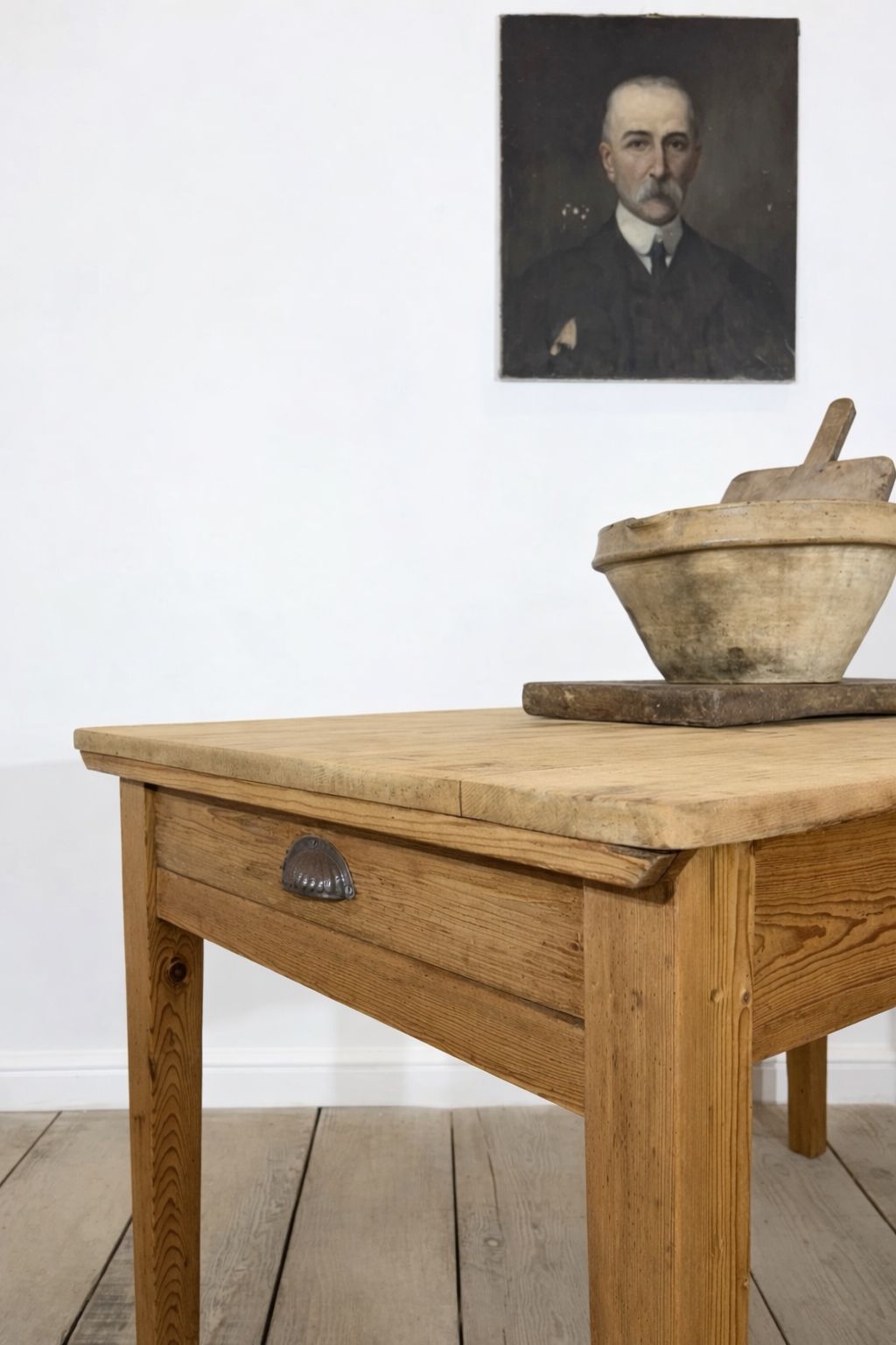 Antique Pine Country Farmhouse Kitchen Dining Table photo 595.0