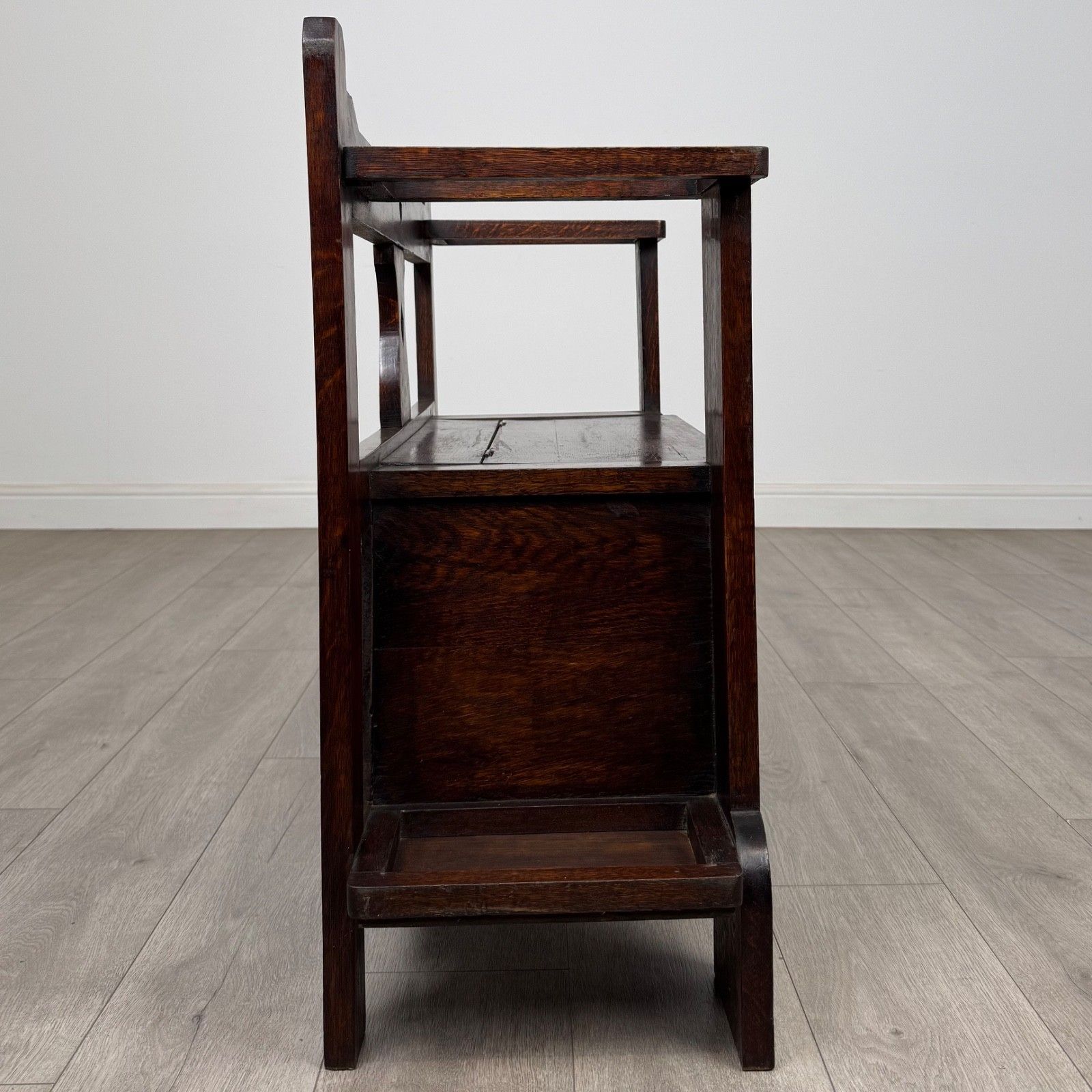 Antique 20th Century Edwardian Hall Seat In Oak ( Af 5504 ) photo buy