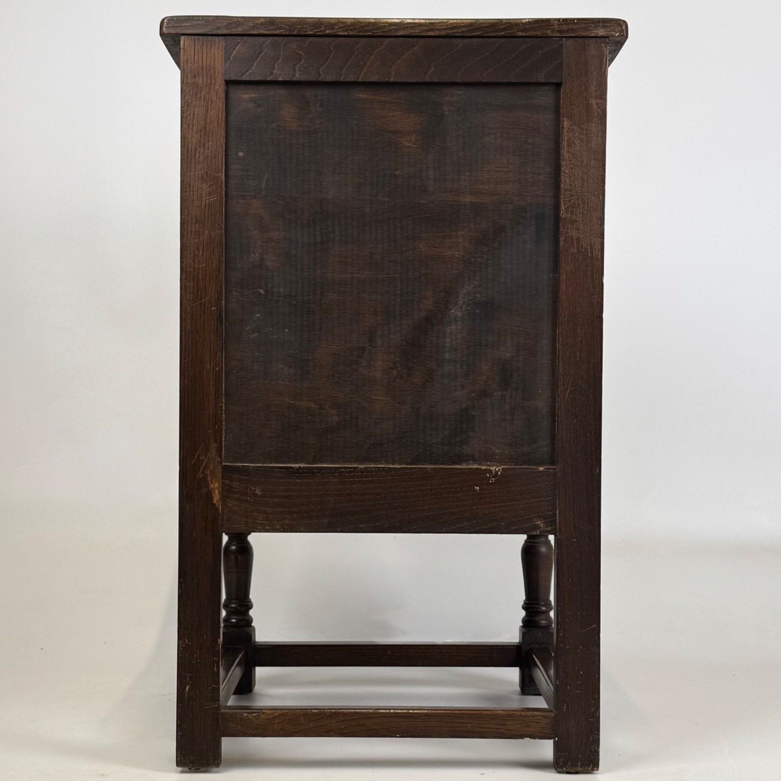 Antique 20th Century Small Carved Oak Cupboard ( Af 5530 ) photo vinterior