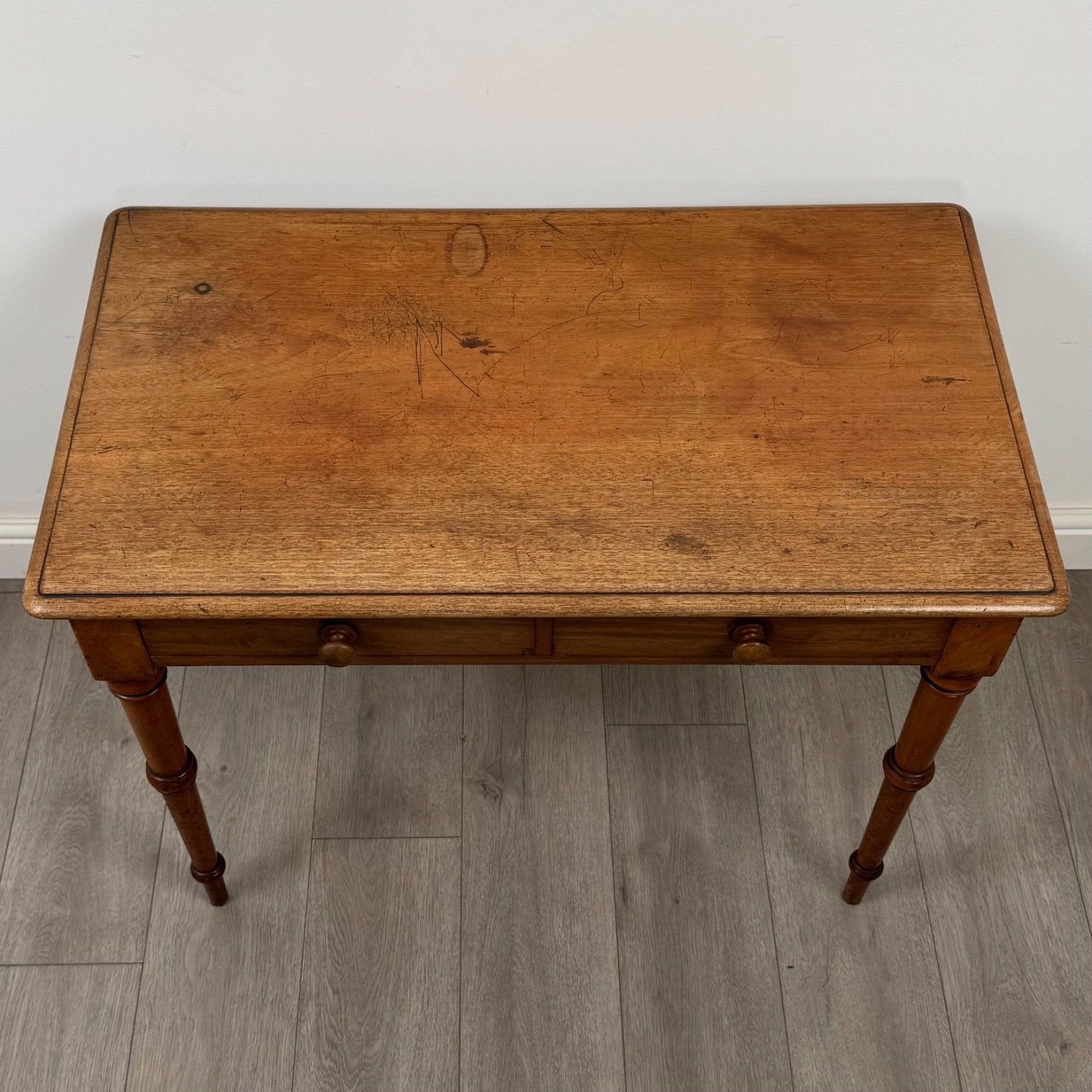 photo furniture Antique 19th Century Victorian Writing Table In Mahogany ( Af 5522 )