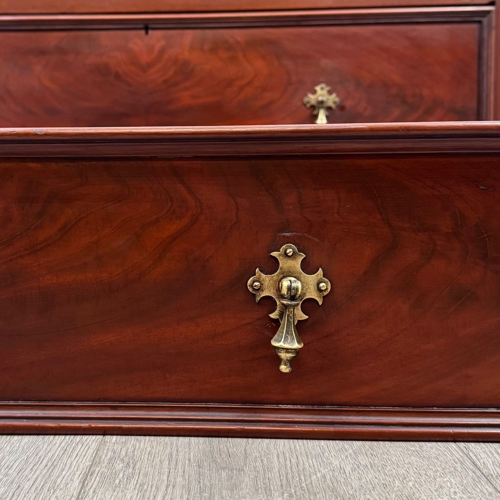 Furniture Antique 19th Century Victorian Mahogany Chest Of Drawers ( Af 5519 ) photo