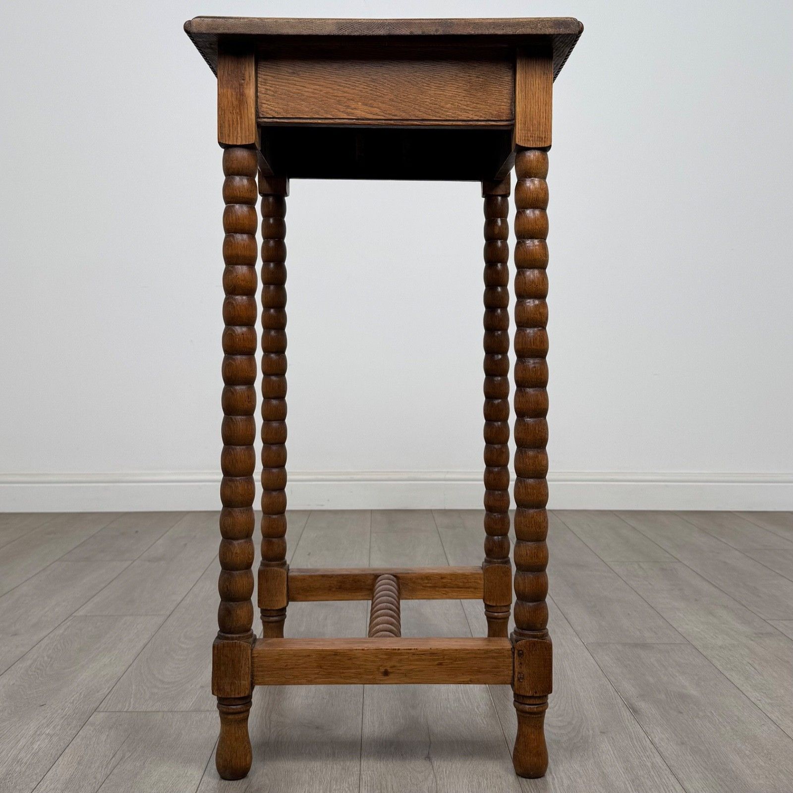 Antique 20th Century Bobbin Turned Side Table In Oak ( Af 5518 ) photo for sale
