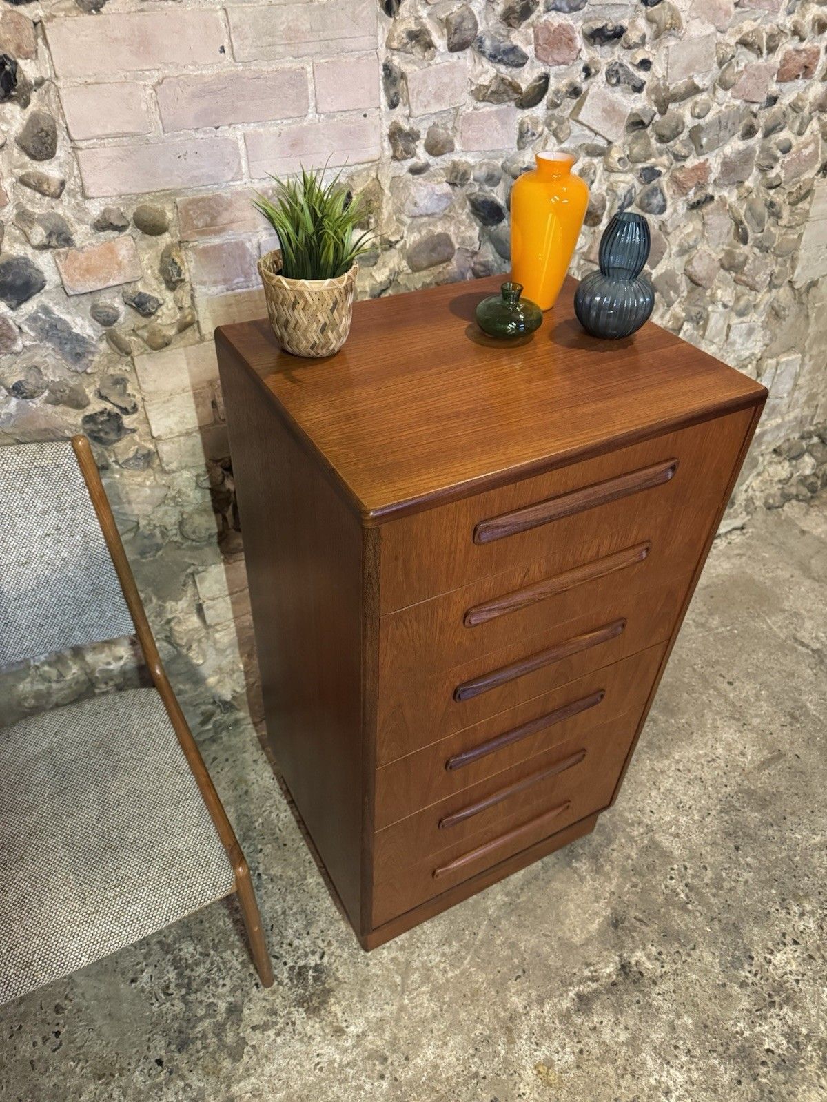 🚛 Vintage Mid Century G Plan Teak Chest Of Drawers Danish Scandinavian Design photo for sale