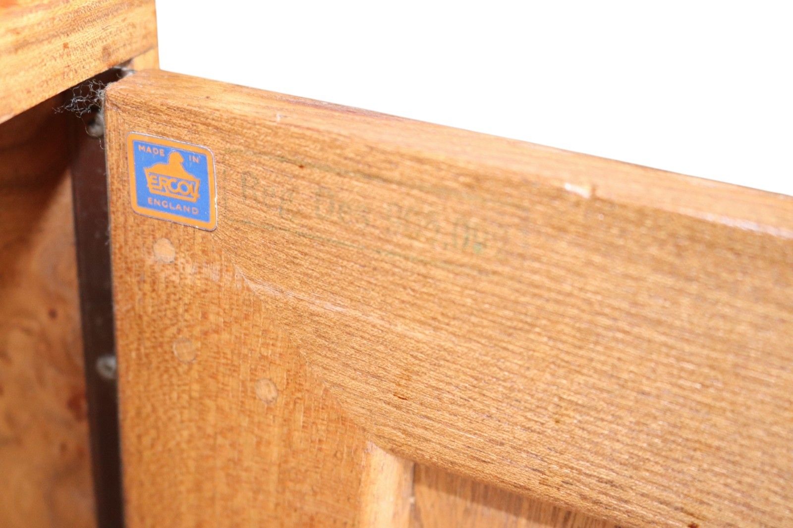 photo buy Vintage Ercol 467 Windsor Sideboard Blonde Elm Blue Label Mcm 1960s