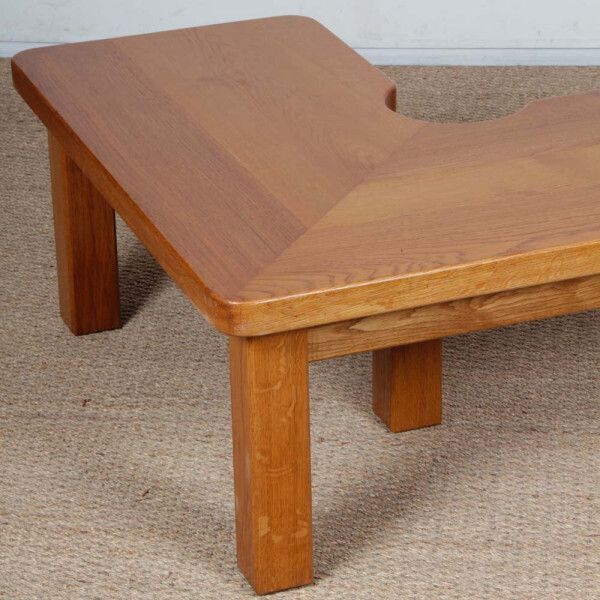 Solid Oak Coffee Table In The Style Of Seltz, 1980 photo buy