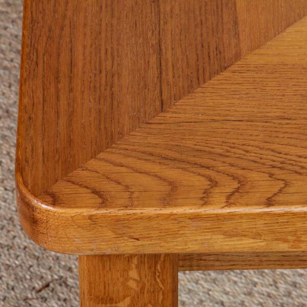 Solid Oak Coffee Table In The Style Of Seltz, 1980 photo vintage
