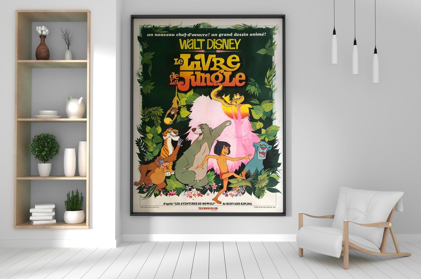 Affiche de cinéma française Le Livre de la Jungle, grande format, 1967 photo furniture