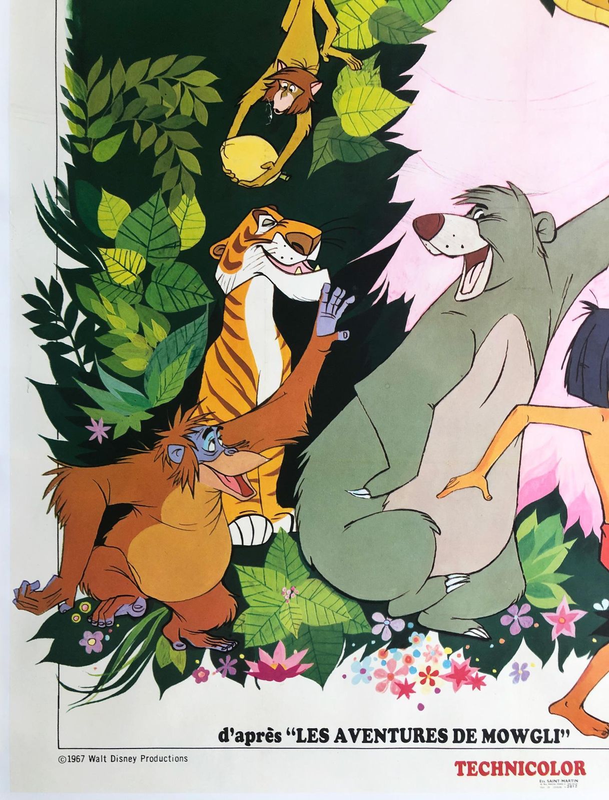 Affiche de cinéma française Le Livre de la Jungle, grande format, 1967 photo 1125.0