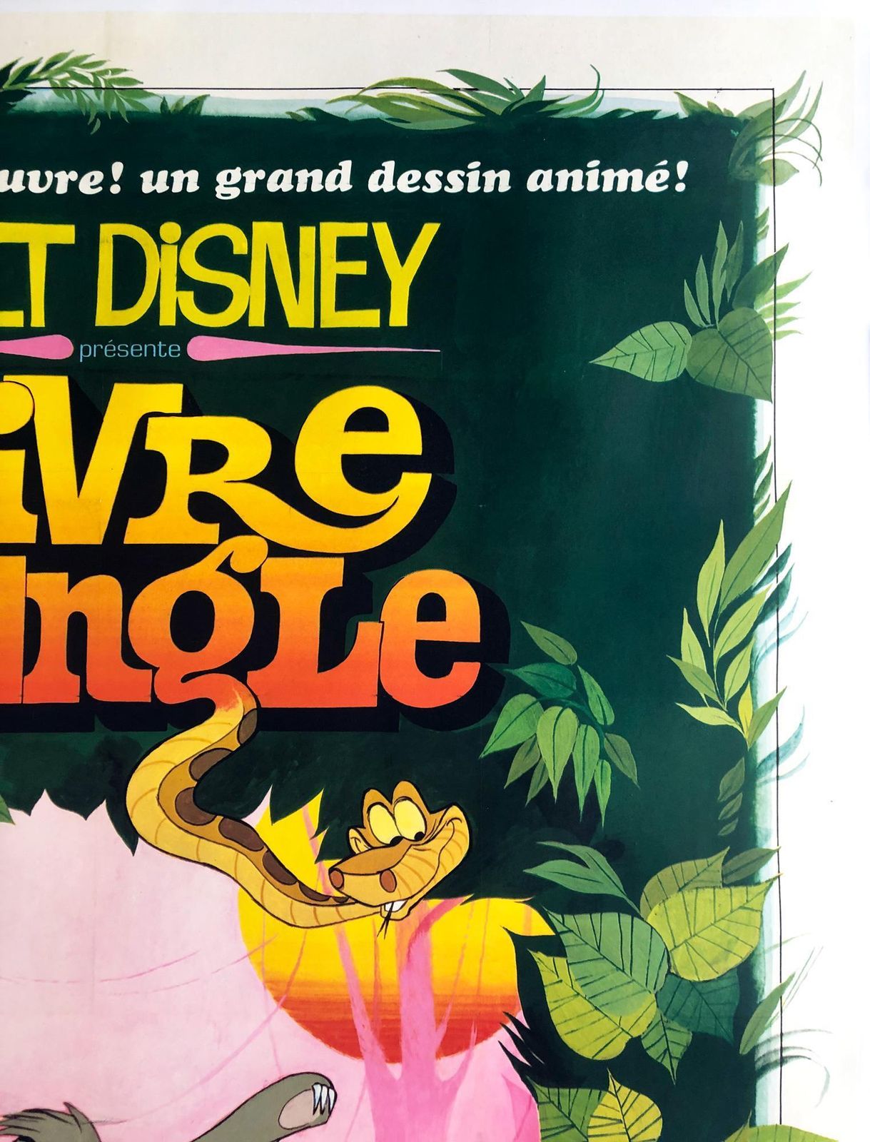Jungle Book originele Franse grote filmposter, 1967 photo vintage