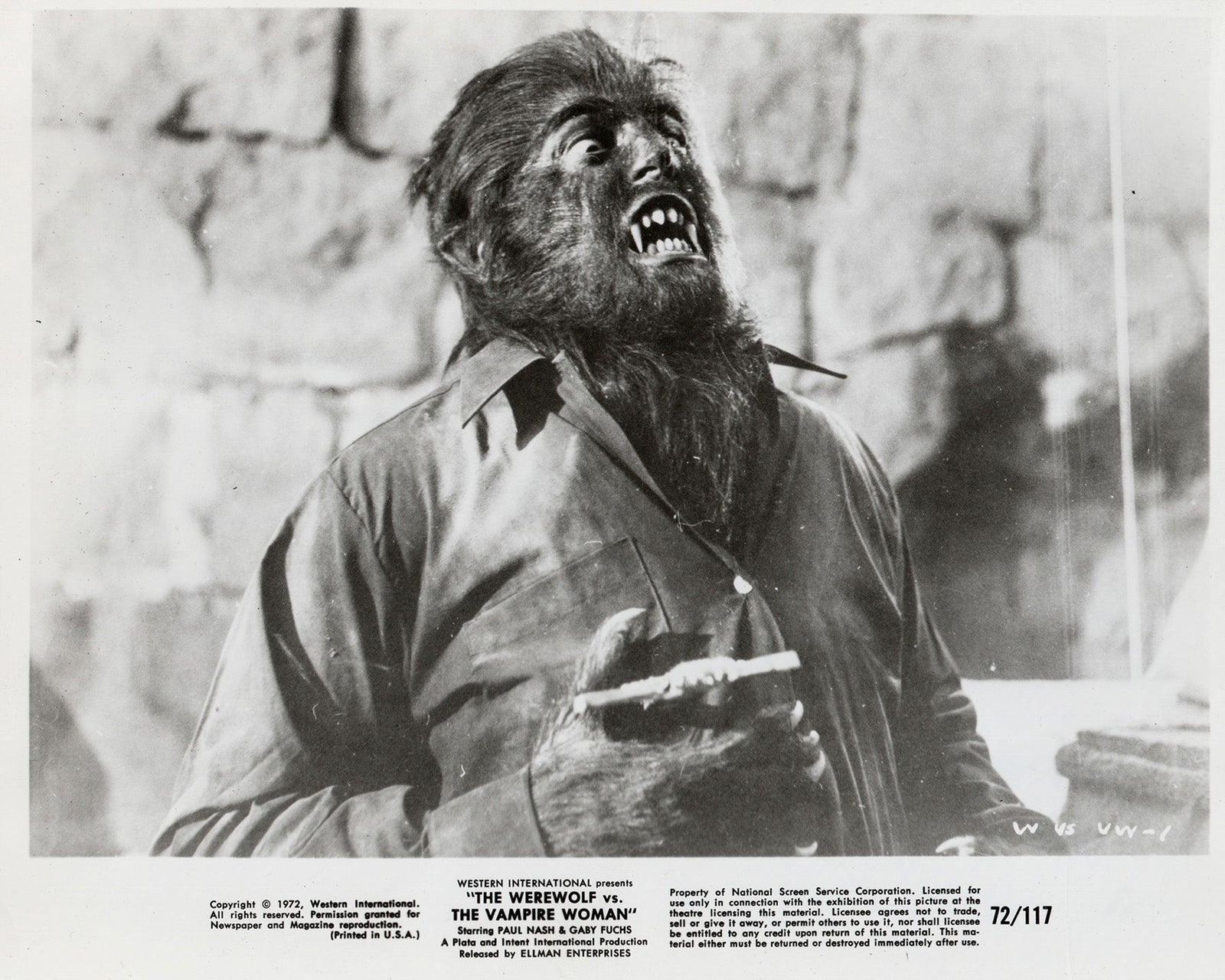 The Werewolf Versus The Vampire Woman (1971) Press Publicity Still   Framed photo vinterior