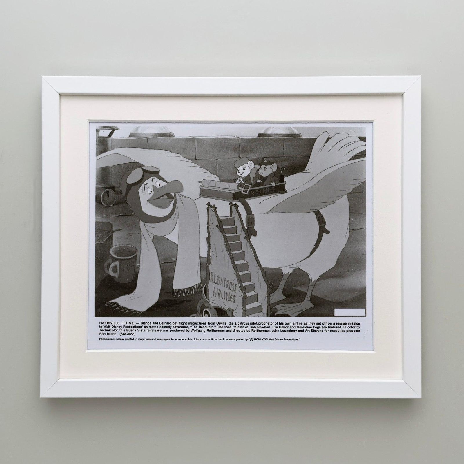The Rescuers (1977) Press Publicity Still   Framed photo Art