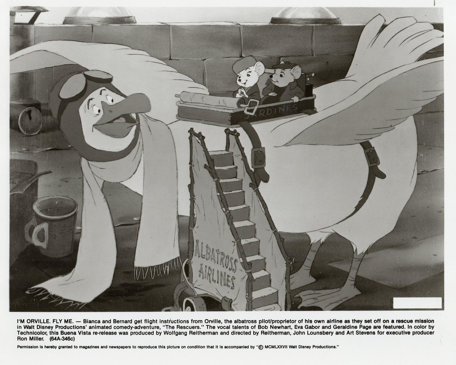 The Rescuers (1977) Press Publicity Still   Framed photo vinterior