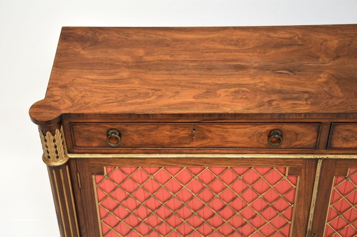 Antique Regency Style Rosewood Grill Front Sideboard photo Furniture