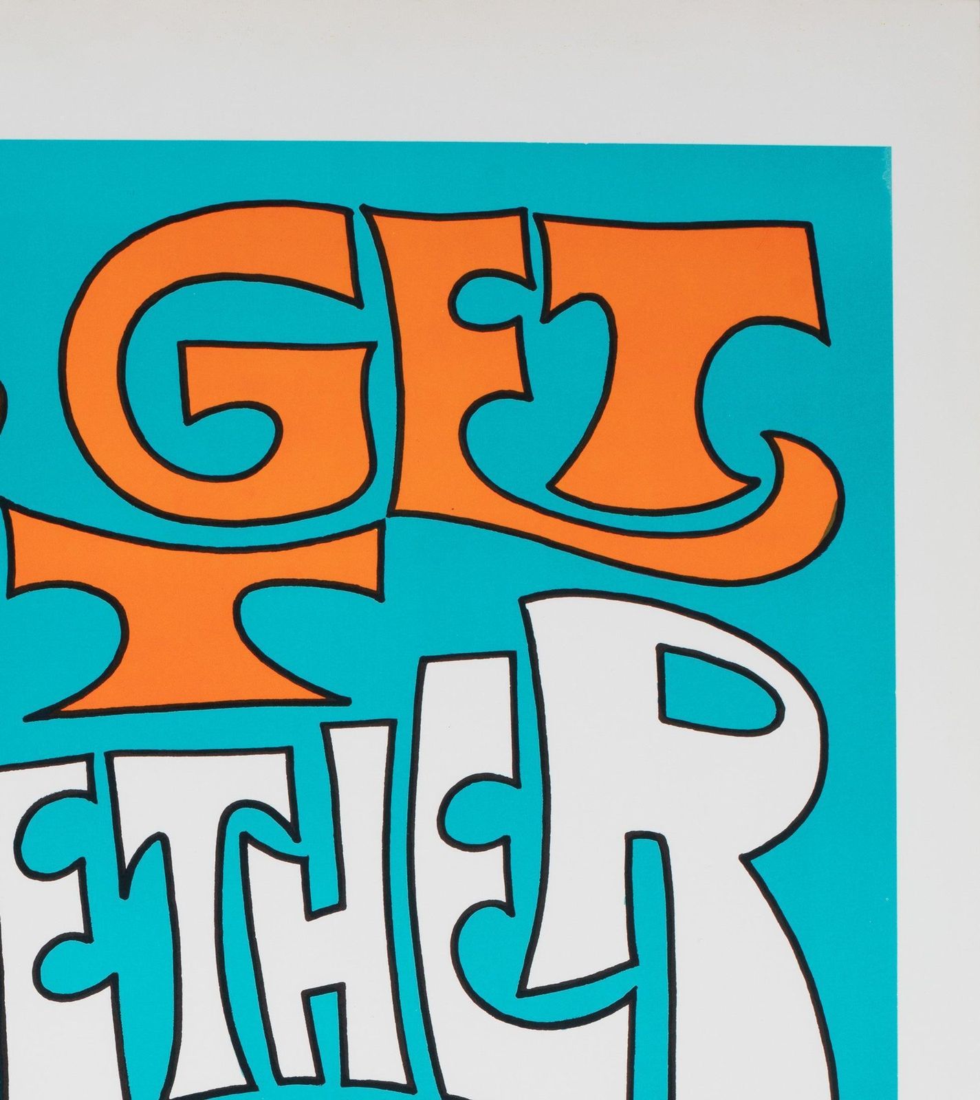 Let's Get It Together 1970s American Ban The Bomb Cnd Political/Protest Poster photo vinterior
