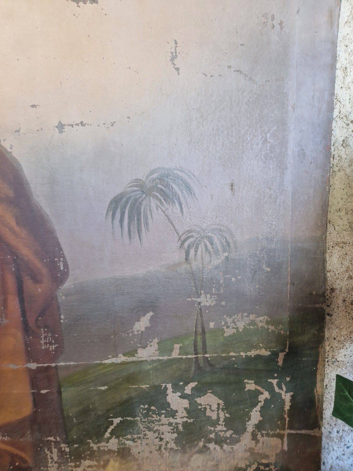 Antique Large Oil Painting Saint Matthias The Apostle 18th Century photo vintage