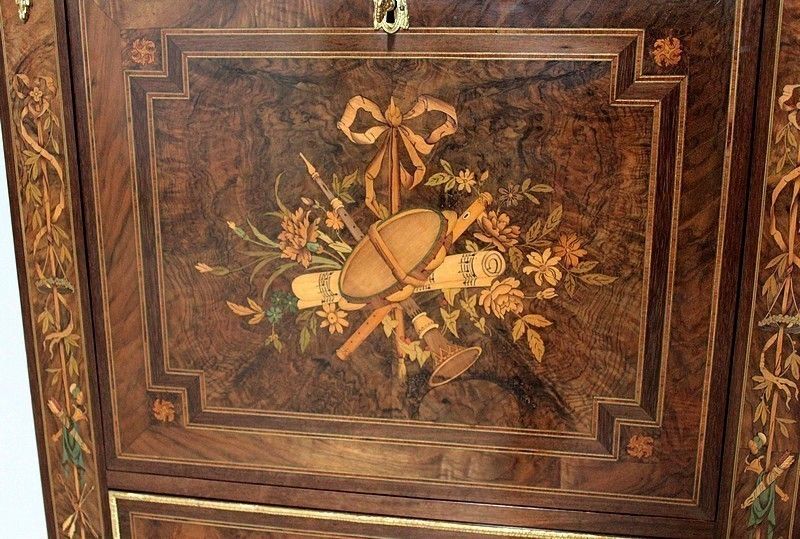 Secretary Inlaid Style Louis XVI, 19th photo Furniture
