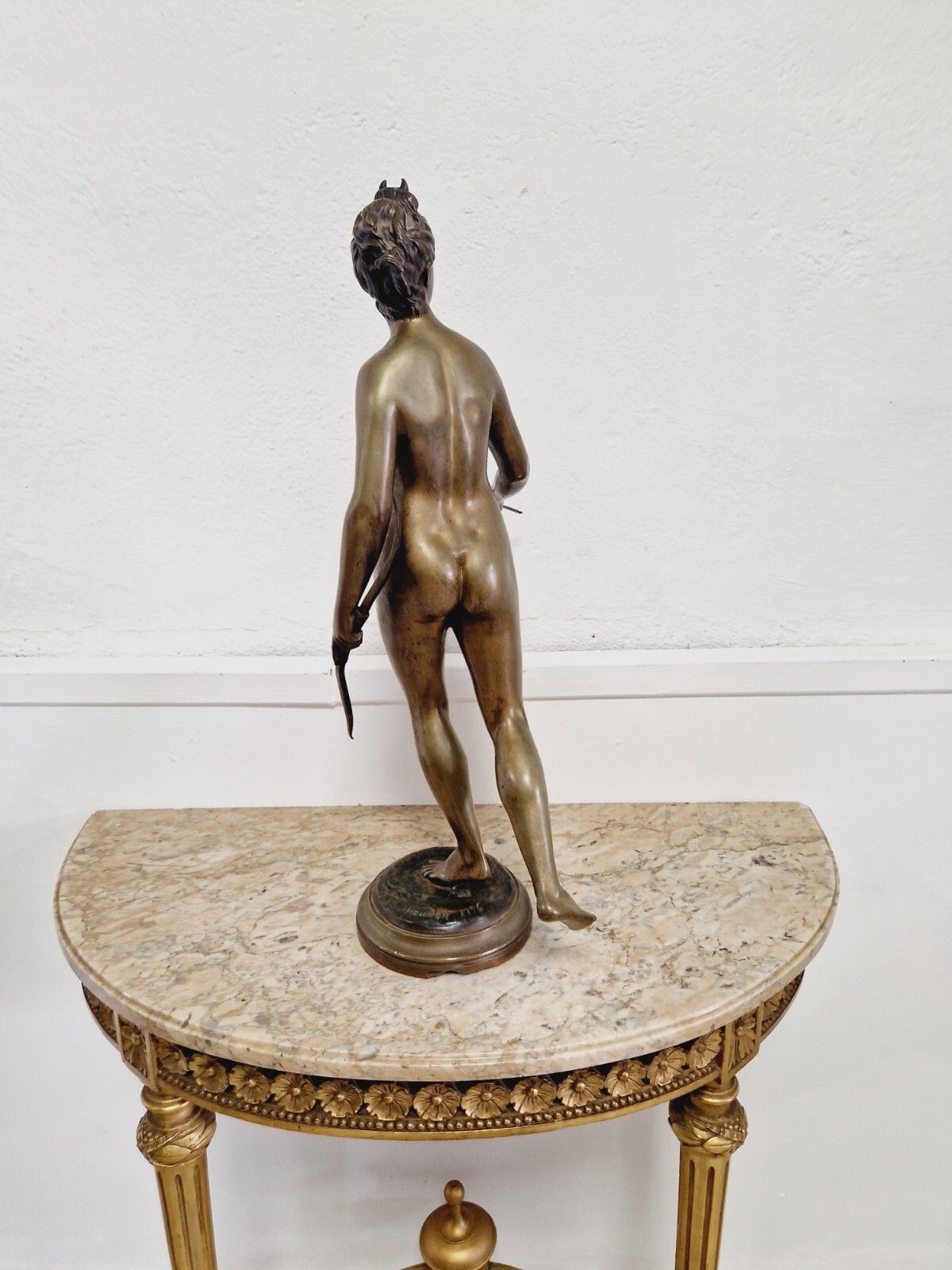Antique Bronze Sculpture Of Diane The Huntress 19th Century photo furniture