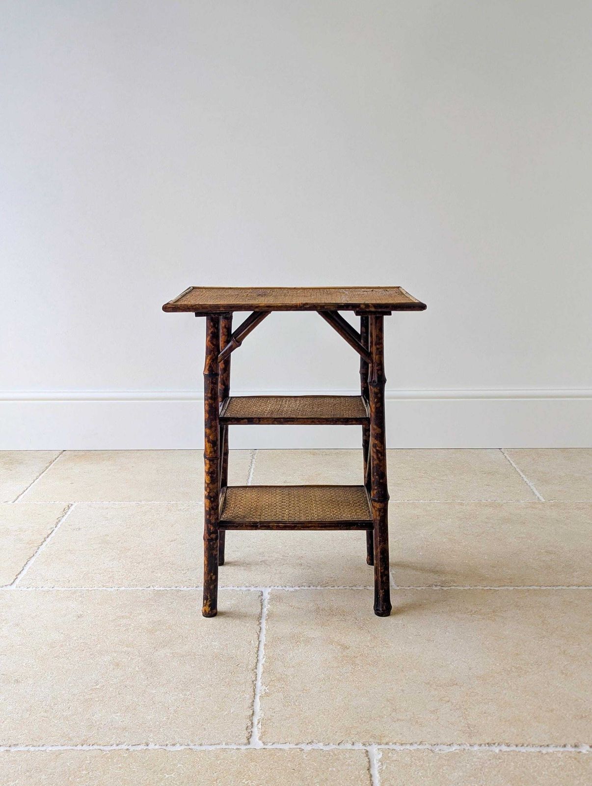 Antique Victorian Bamboo Three Tier Occasional Table C.1890 photo 425.0