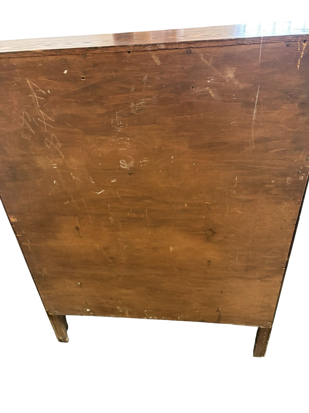 photo furniture Early 20th Century Vintage Fold Down Oak Bureau Writing Desk Drawers & Key