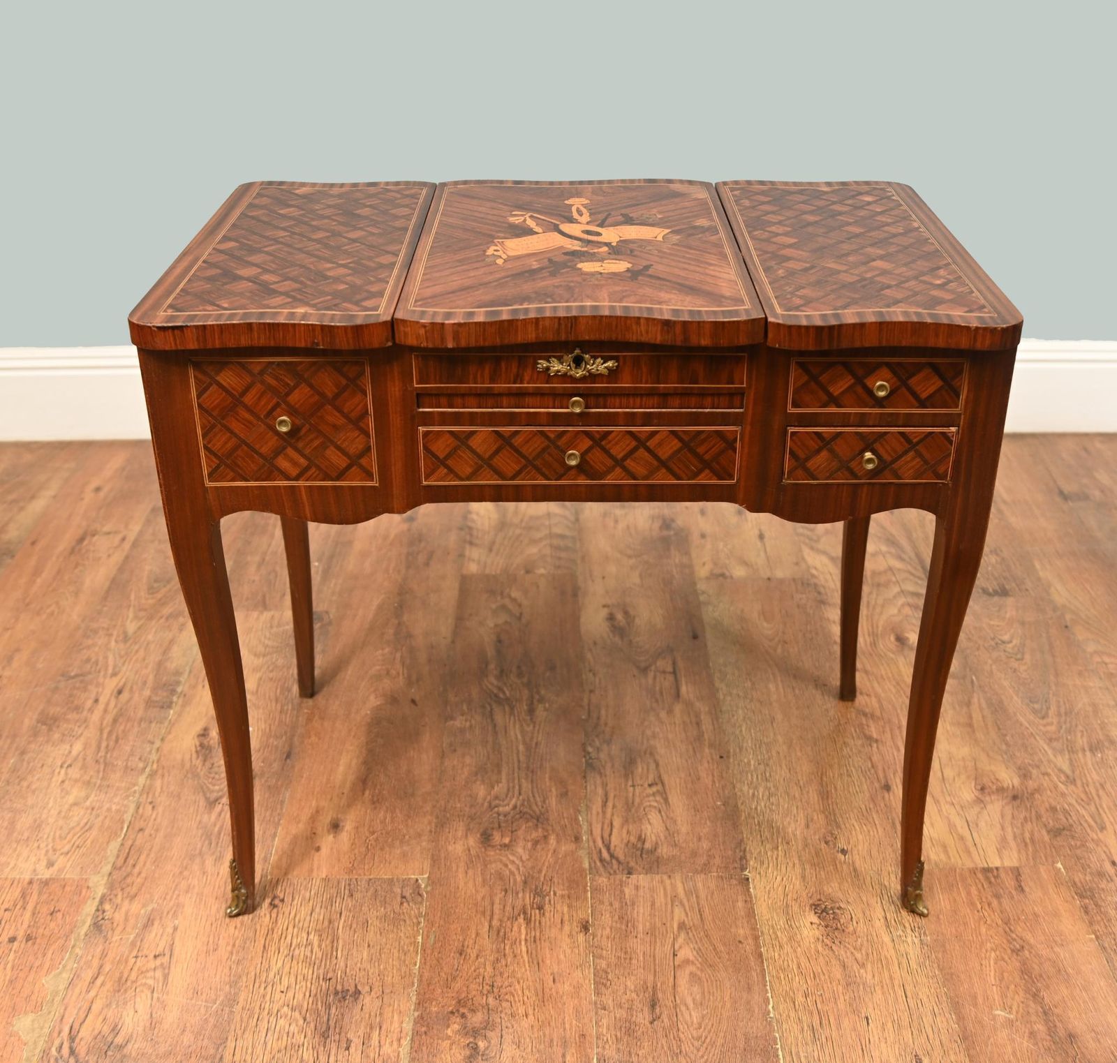 Antique French Louis XVI Kingwood Bonheur Du Jour Dressing photo furniture
