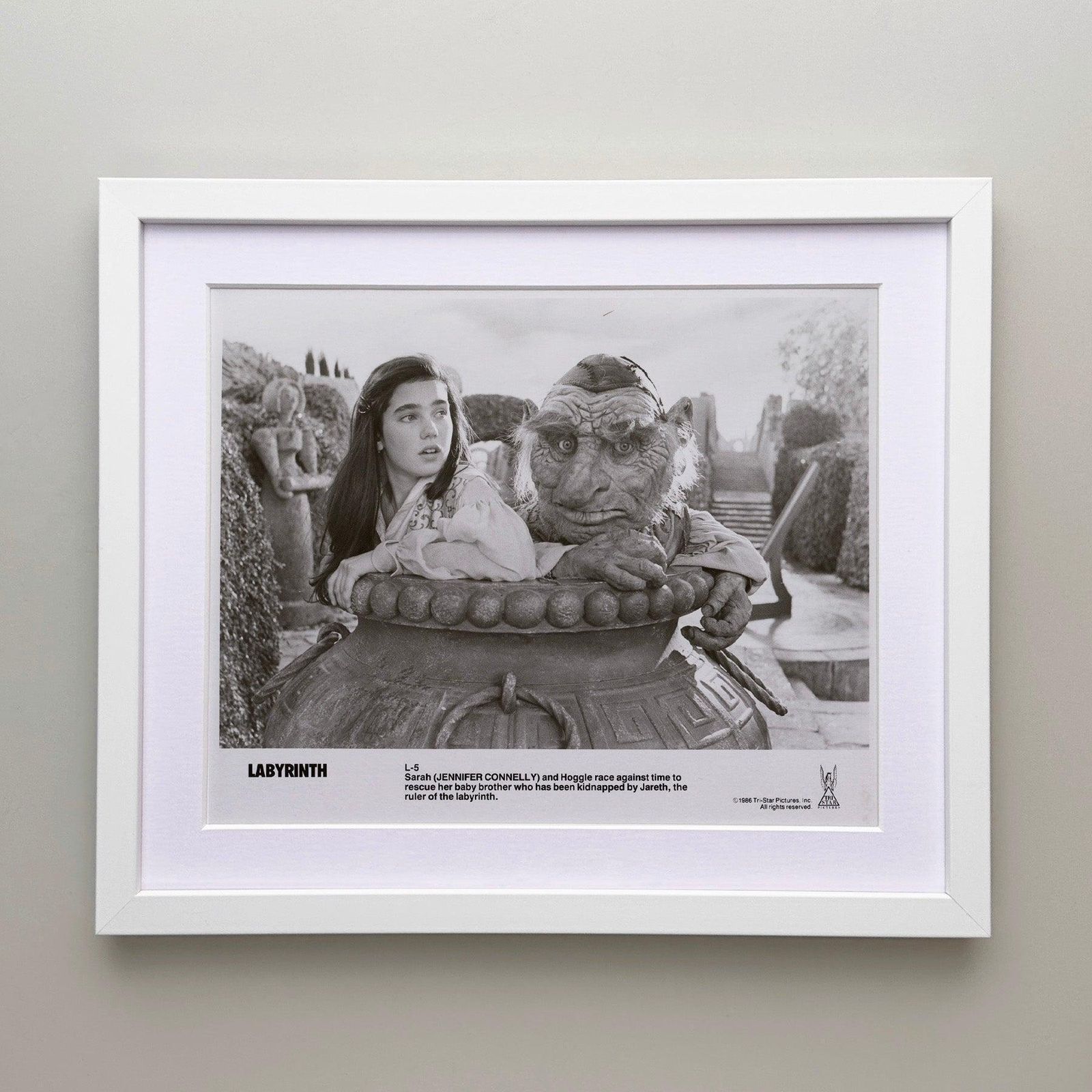 Photo de presse encadrée, Labyrinth, 1986 photo for sale