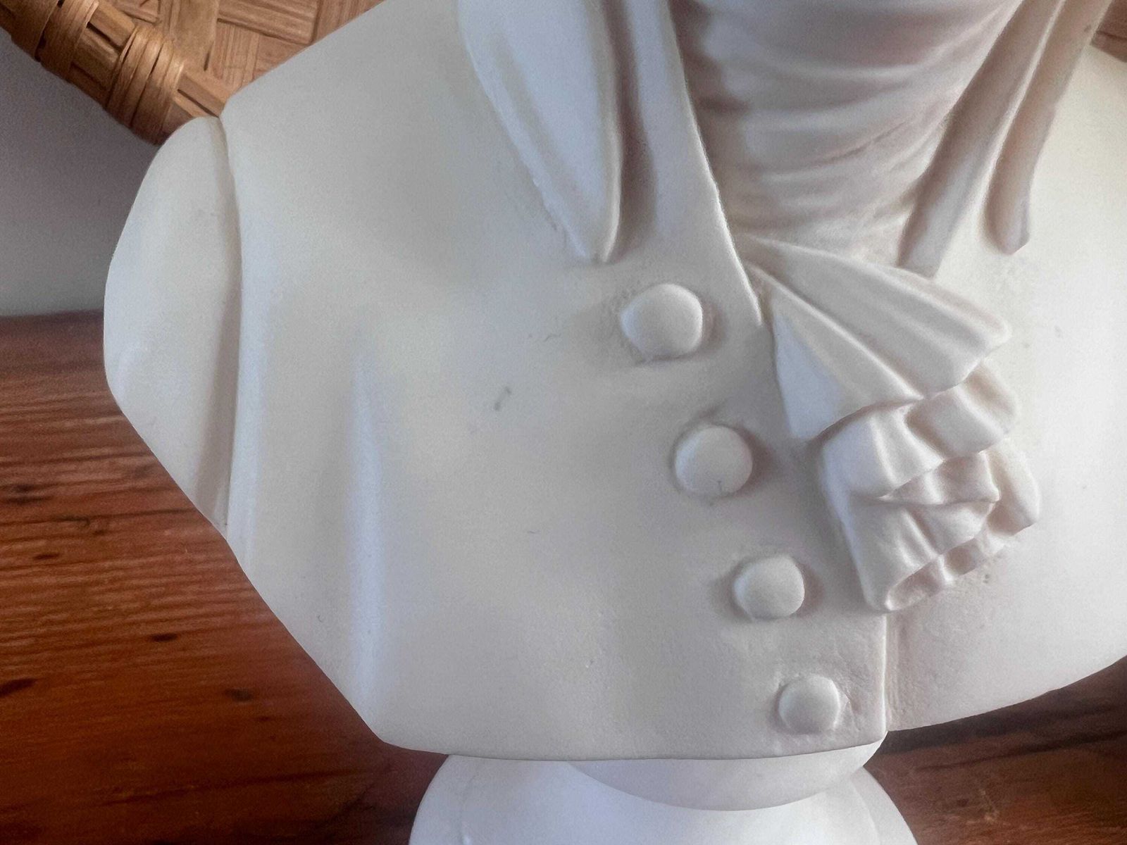 photo buy Vintage A. Giannelli Alabaster Busts   Mozart & Wagner Set | Italian Carved Composer Statues | Neo Classical Hollywood Regency Dark Academia