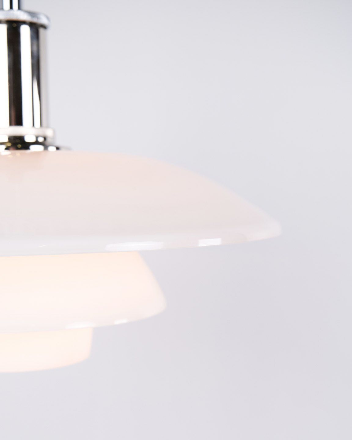 Ph 4½ 4 Pendant In White Opal Glass And Chrome, Poul Henningsen For Louis Poulsen photo furniture