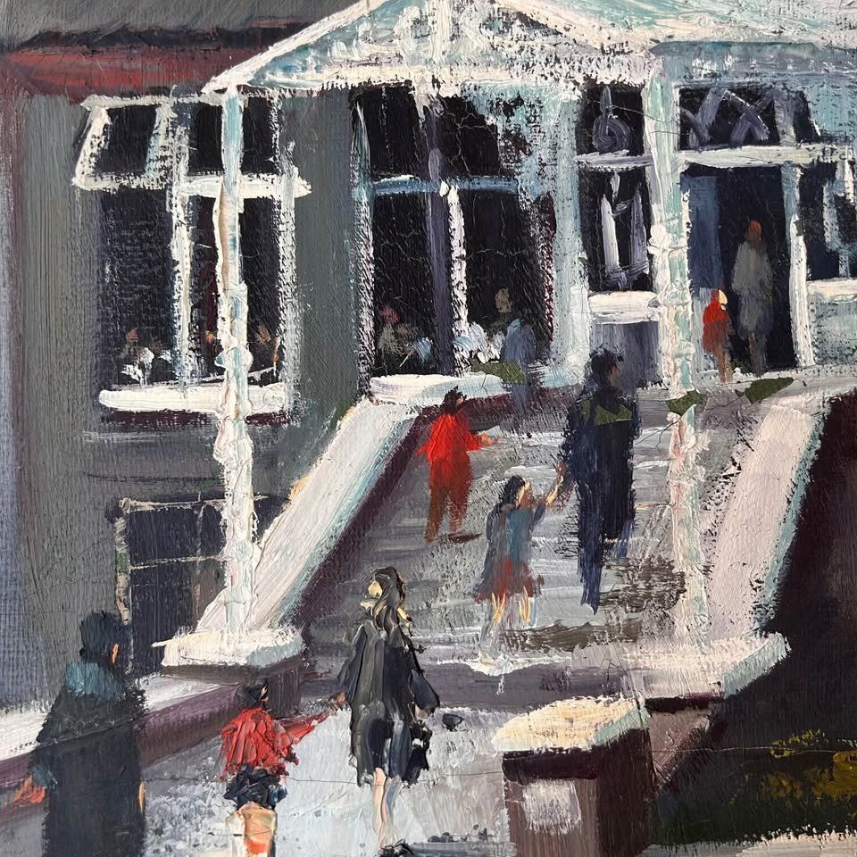 John Wynne Morgan School House Oil Painting photo 125.0