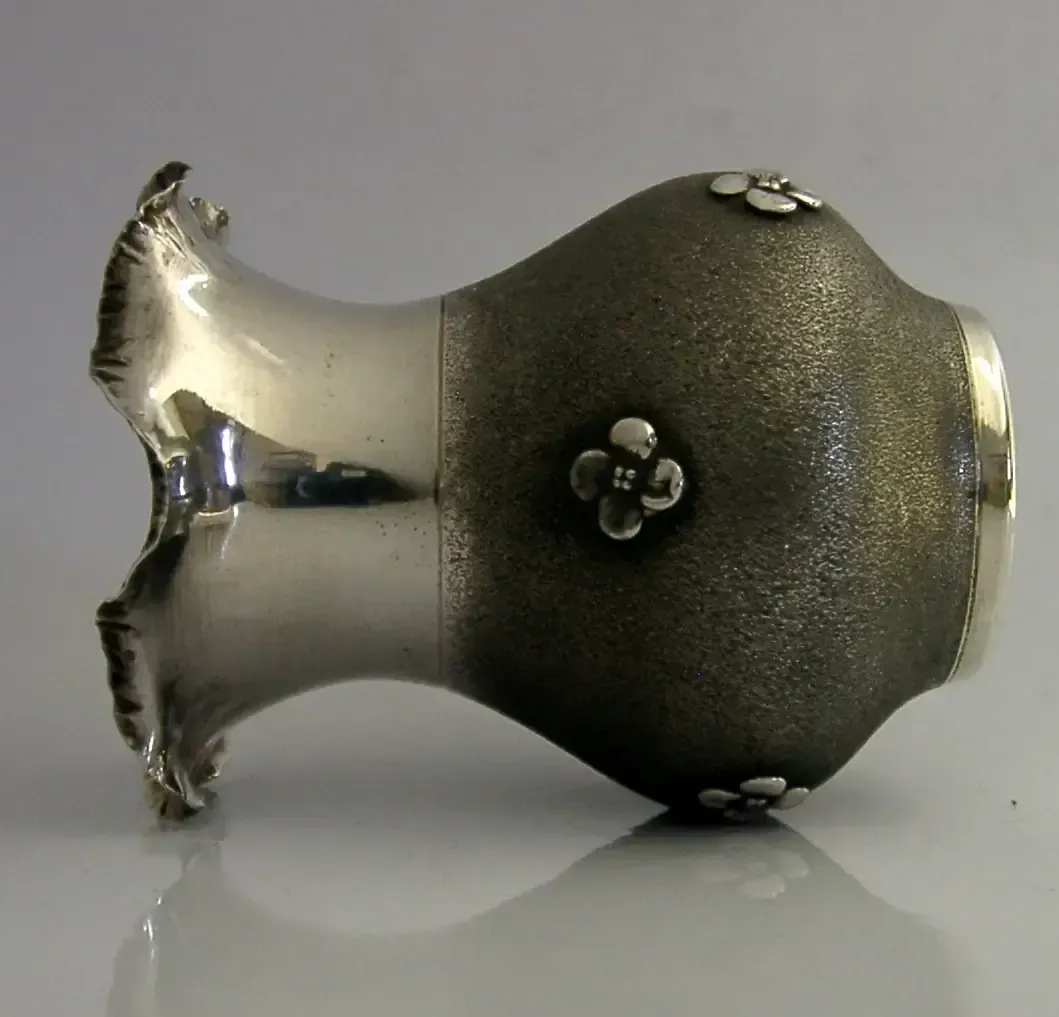 Vase en argent massif 800 italien, vers 1950, Italie, 56 g photo Décoration