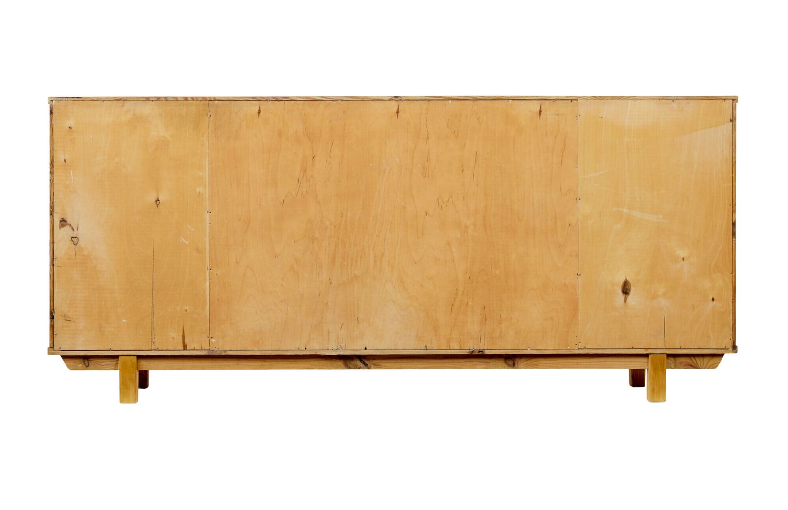 Scandinavian Mid Century Elm And Burr Low Open Bookcase photo for sale