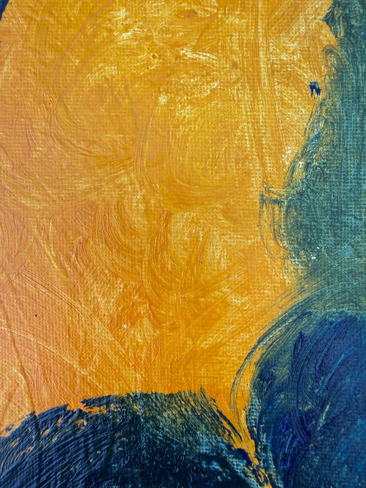 Dios Y Medio Genesis 0 - Peinture à l'huile sur toile abstraite méditerranéenne, composition biomorphique 2026 photo vinterior