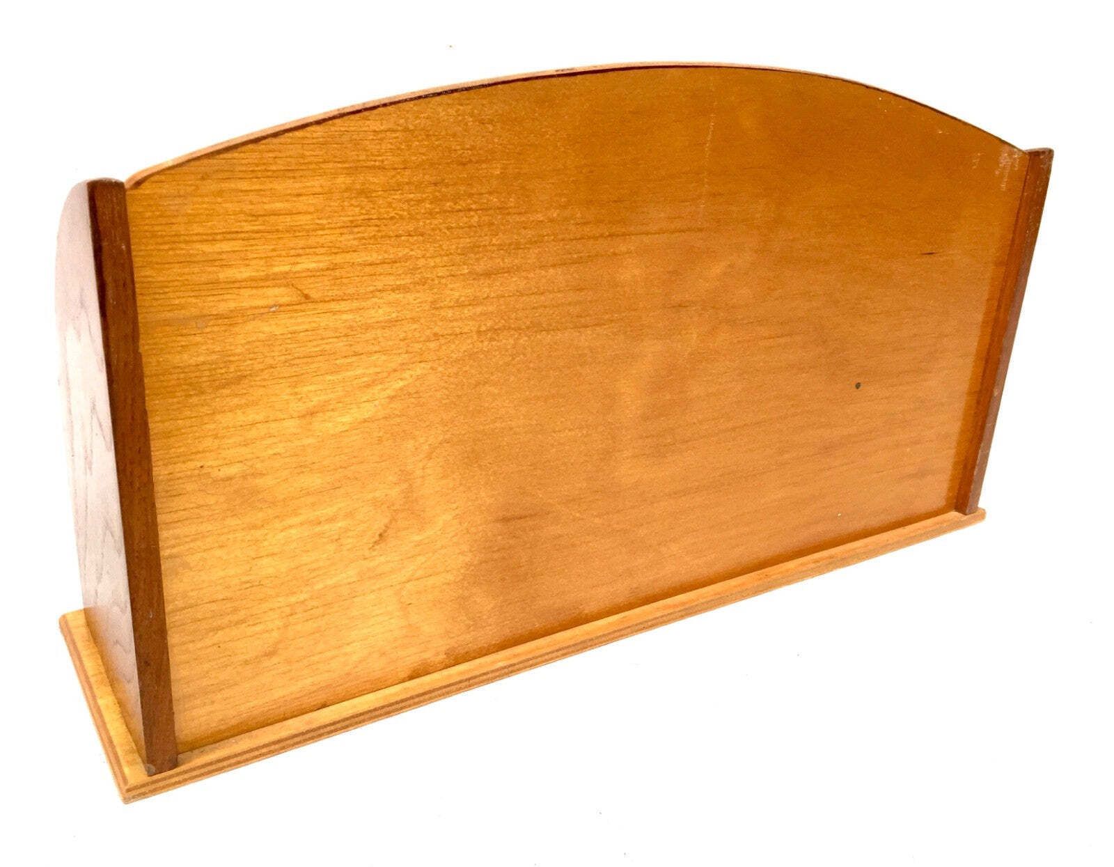 Antique Wooden Desktop Letter Rack / Stationery Holder Mid 20th Century C.1960 photo buy