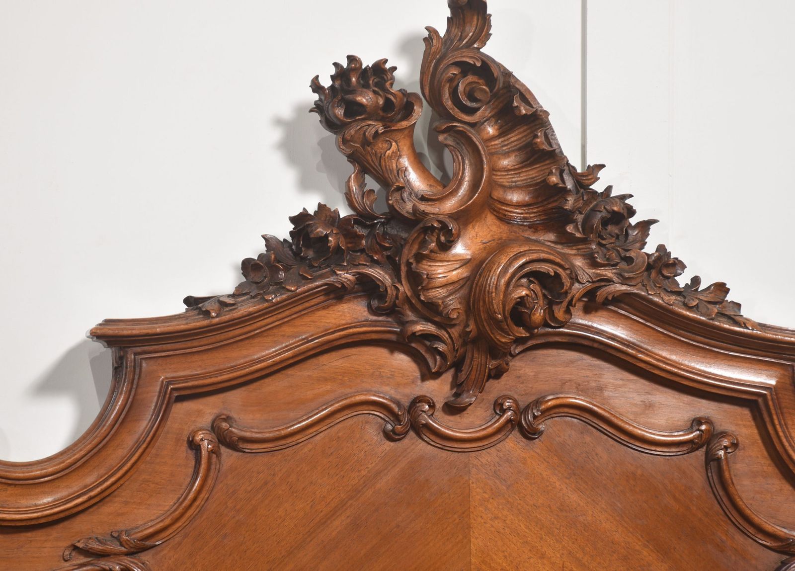 photo furniture Pair Of Carved Walnut Single Beds