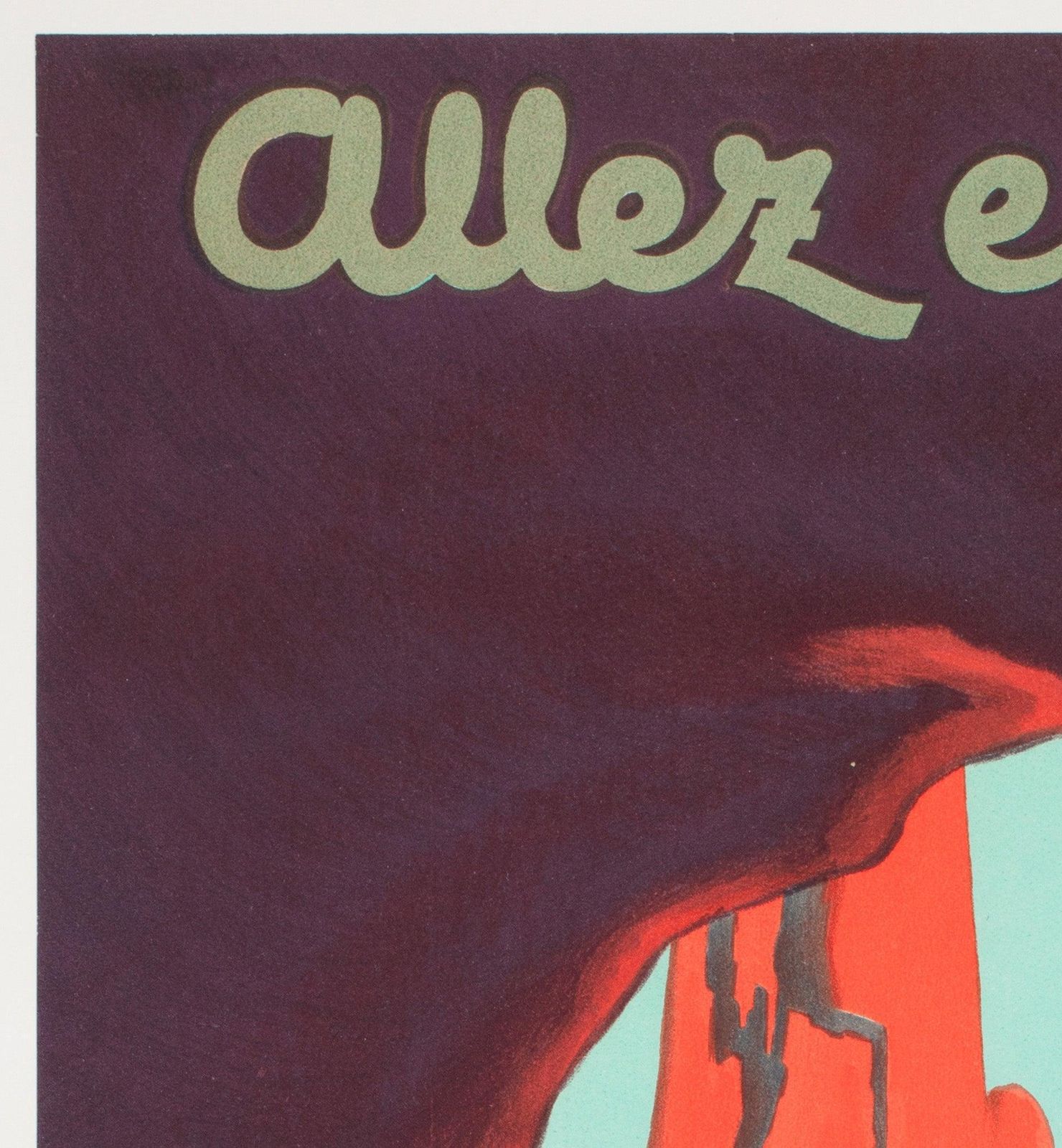 Allez En Corse Cgt C1950s Corsica Small French Travel Poster, Edouard Collin photo for sale