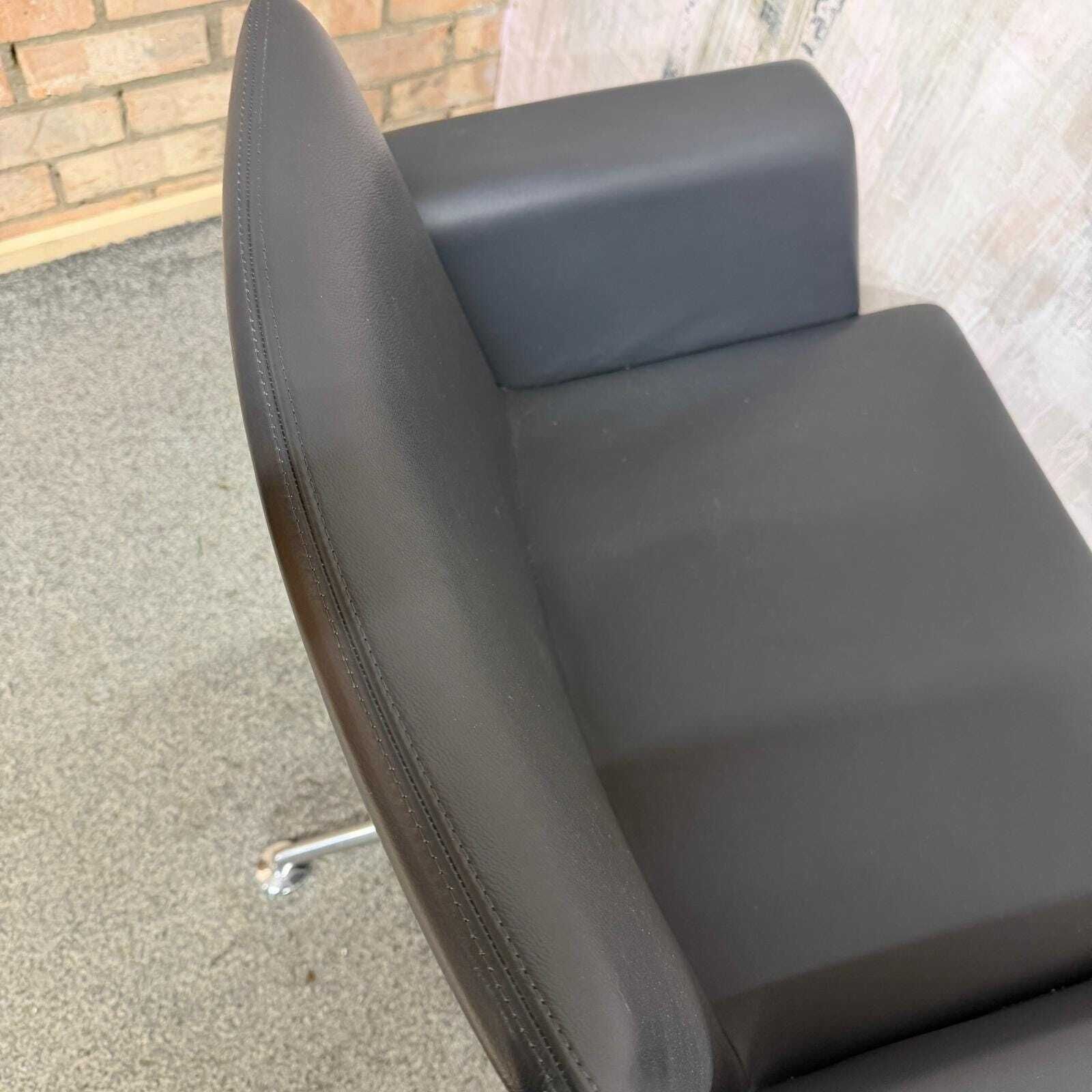 Brunner Model 6684 Office Conference Dining Chair Dark Grey On Chrome Star Base photo Furniture