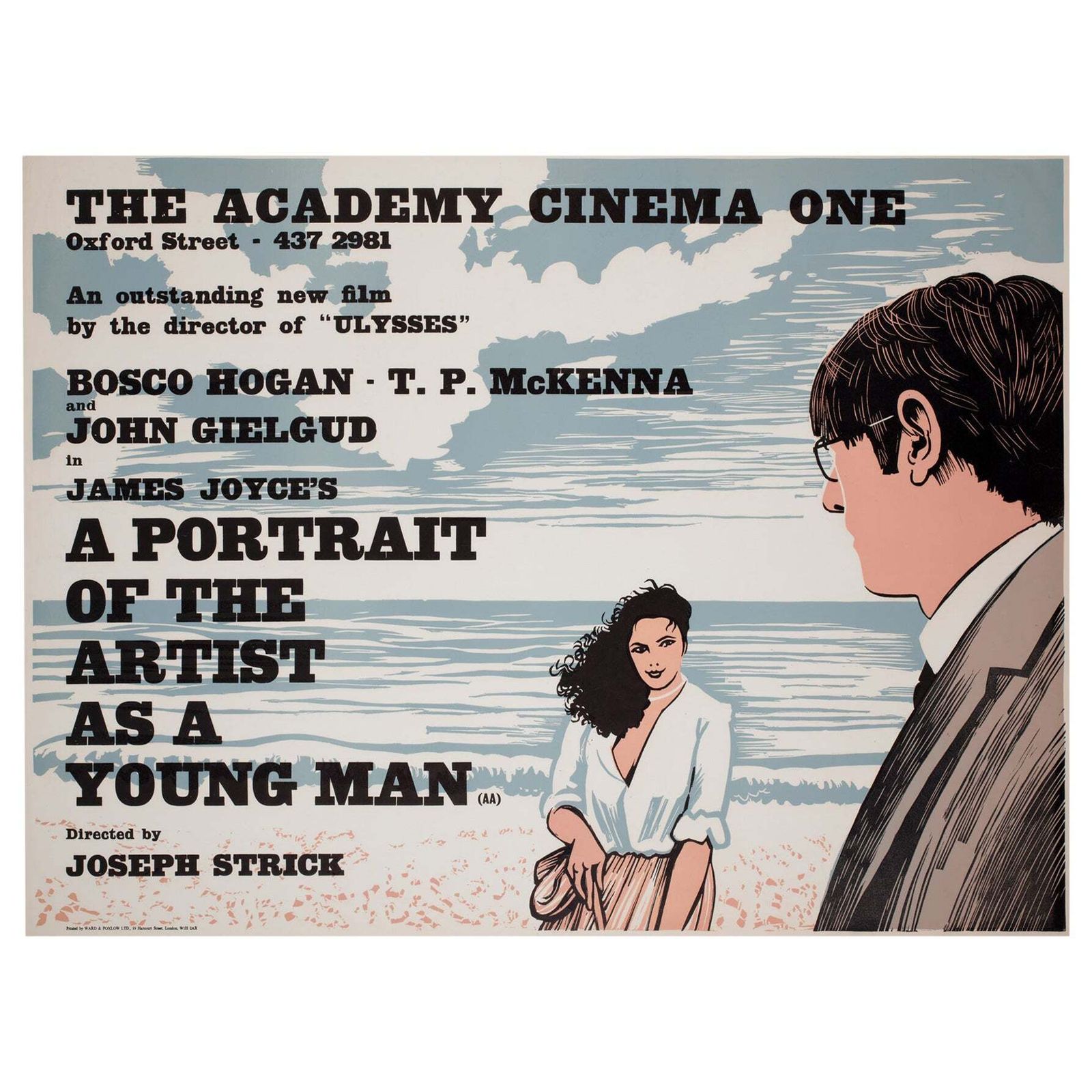 Portrait Of The Artist As A Young Man, affiche de cinéma UK Quad, Academy Cinema, 1977