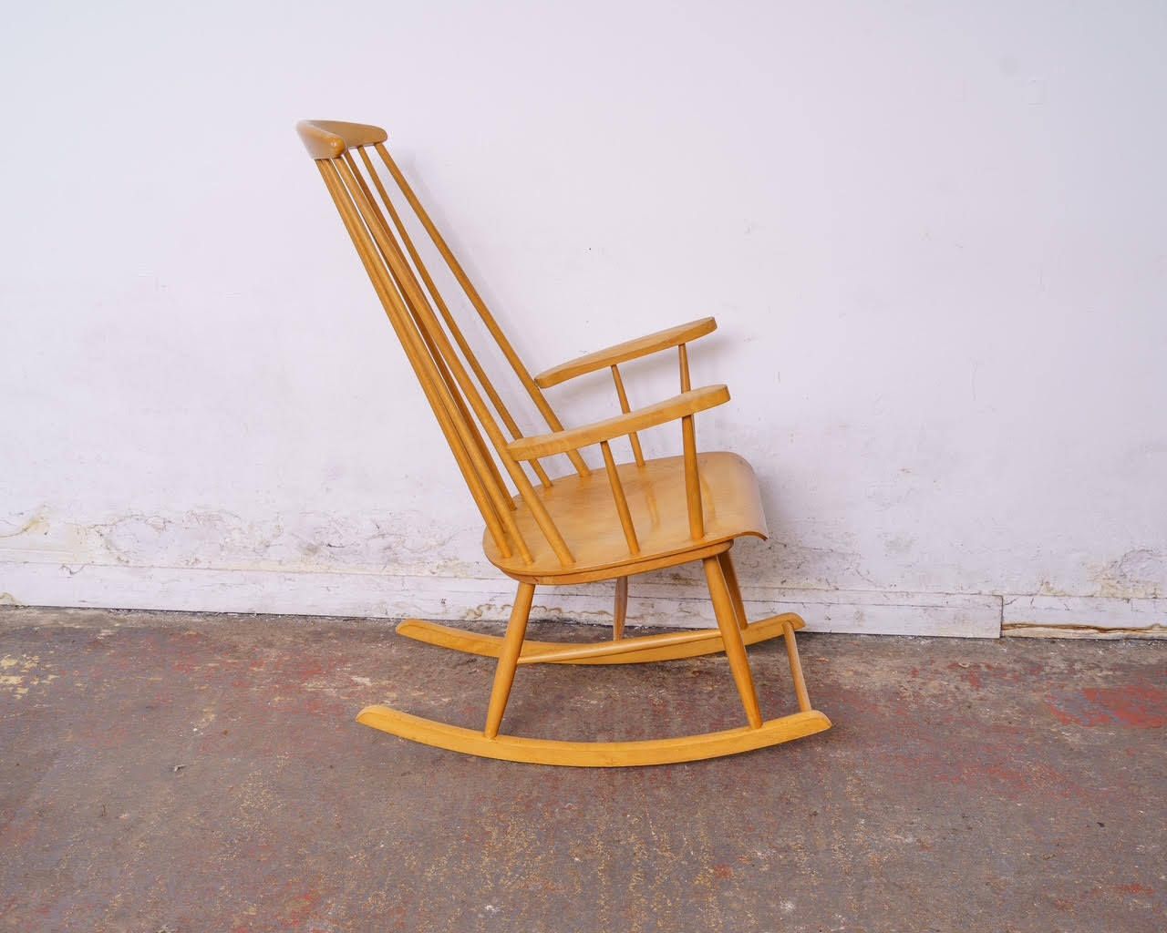 Mid Century Madmoiselle Rocking Chair By Ilmari Tapiovaara photo vintage